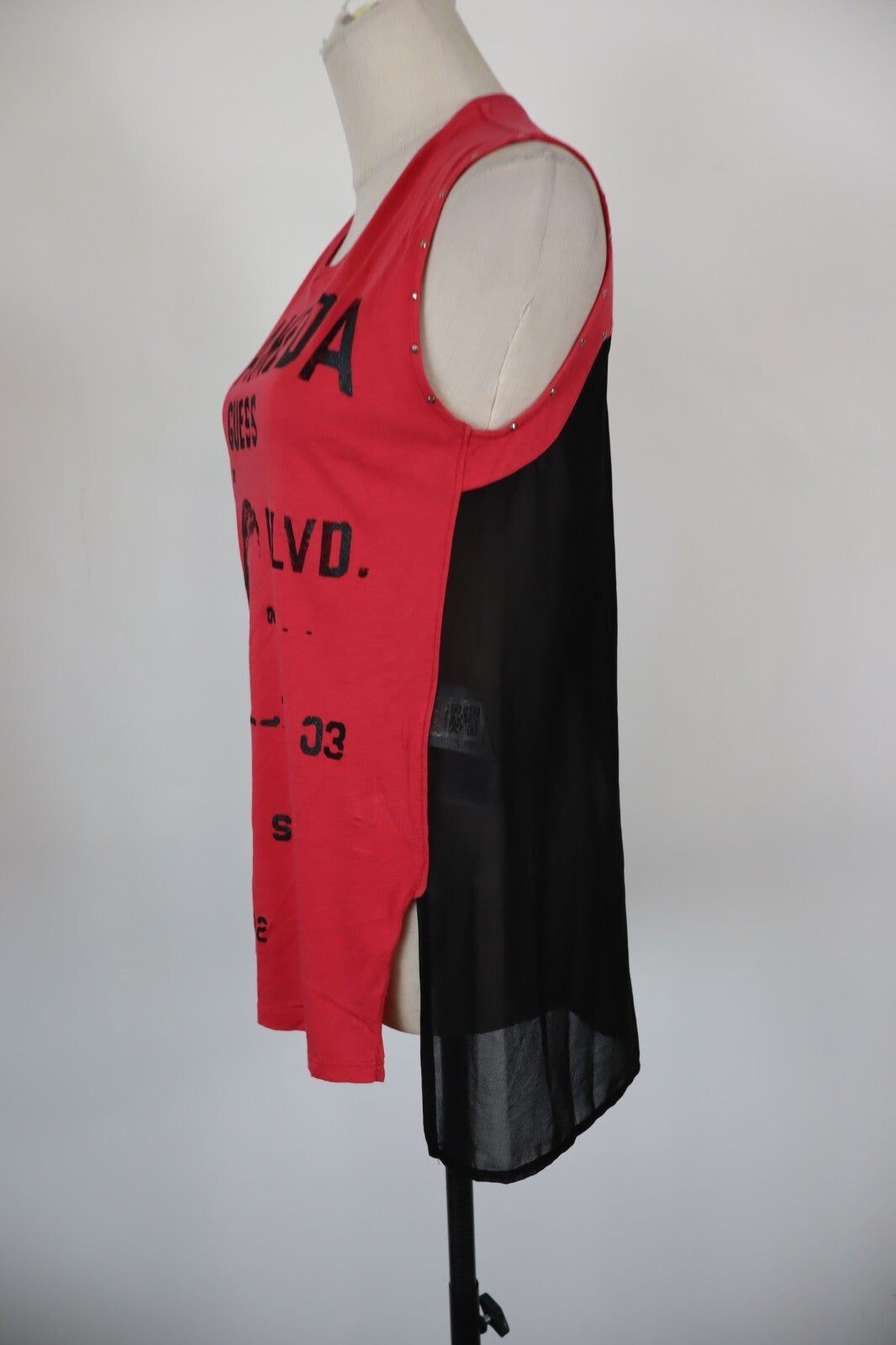 GUESS MAGLIA DONNA TG. XS WOMAN CASUAL VINTAGE T-SHIRT TOP COTONE
