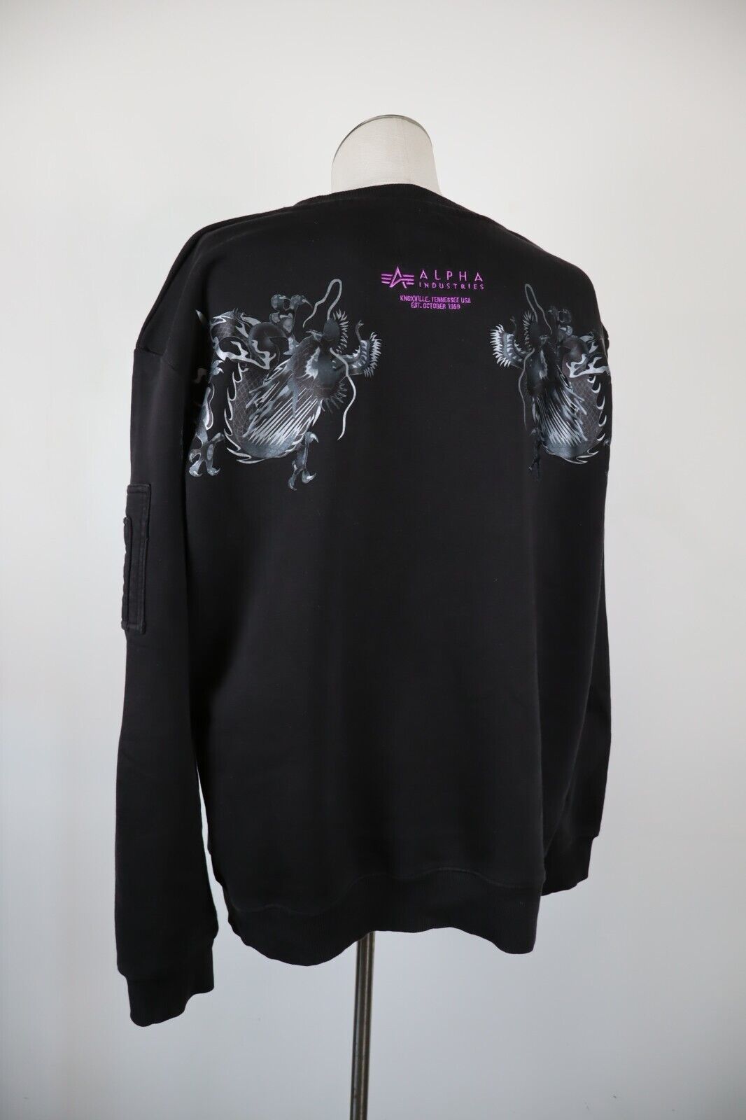 ALPHA INDUSTRIES FELPA UOMO TG 3XL MAN CASUAL VINTAGE SWEATSHIRT CASUAL COTONE