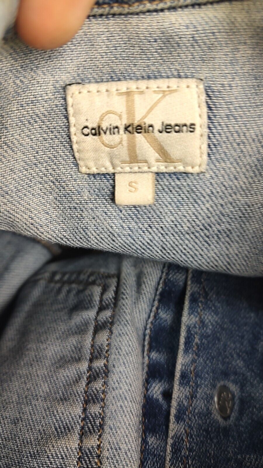 CALVIN KLEIN GIACCA DONNA COTONE Tg S WOMAN CASUAL VINTAGE JACKET COTTON DENIM