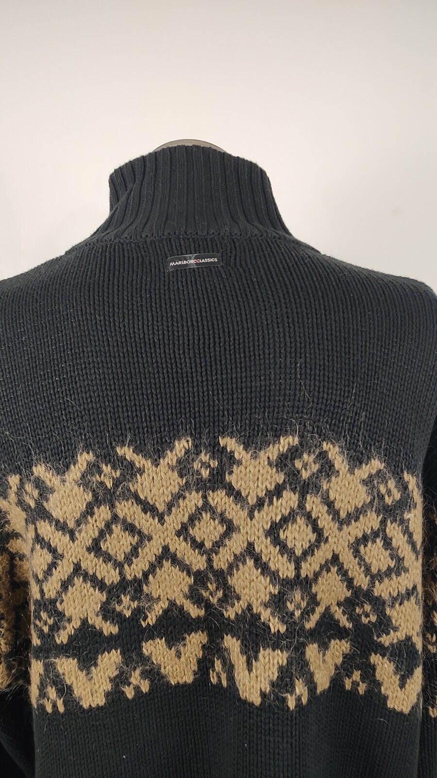 MARLBORO MAGLIONE ZIP UOMO Tg. 2XL MAN SWEATER CASUAL VINTAGE COTONE MOHAIR
