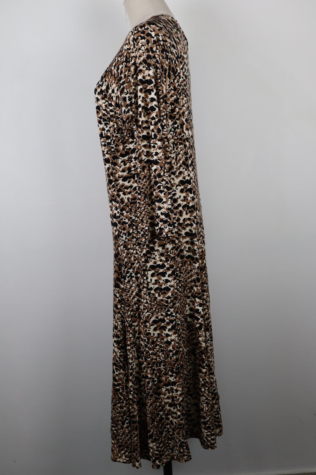 RALPH LAUREN VESTITO LUNGO ANIMALIER ABITO DONNA TG XL WOMAN VINTAGE DRESS