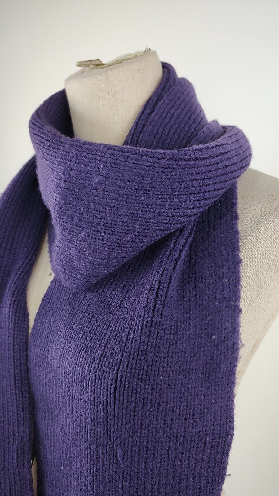 BLAUER SCIARPA ACRILICO UOMO DONNA WOMAN MAN VINTAGE CASUAL SCARF