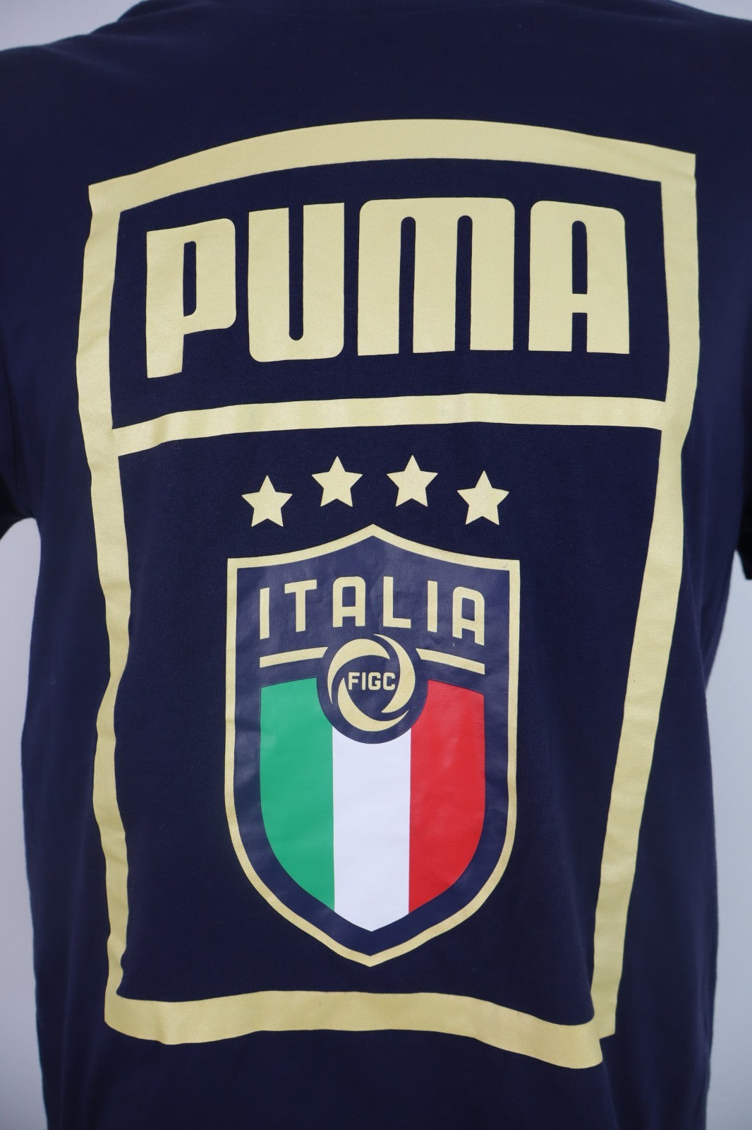 PUMA ITALIA FIGC CALCIO MAGLIA UOMO TG. L MAN T-SHIRT VINTAGE CASUAL COTONE
