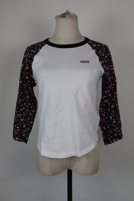 VANS MAGLIA DONNA TG. XS WOMAN CASUAL VINTAGE T-SHIRT  TOP COTONE