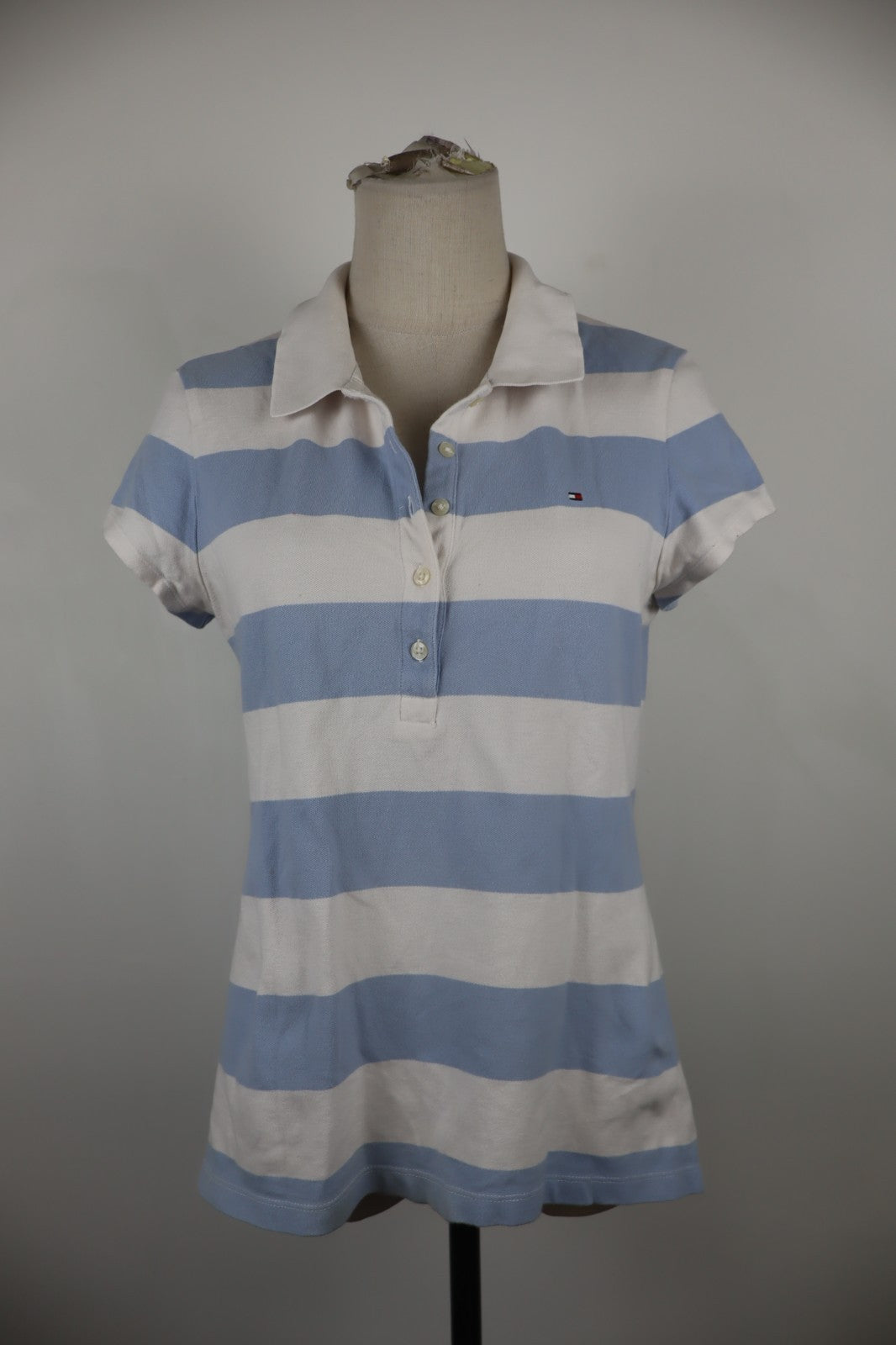 TOMMY HILFIGER POLO MAGLIA DONNA COTONE TG. S WOMAN SHIRT CASUAL VINTAGE