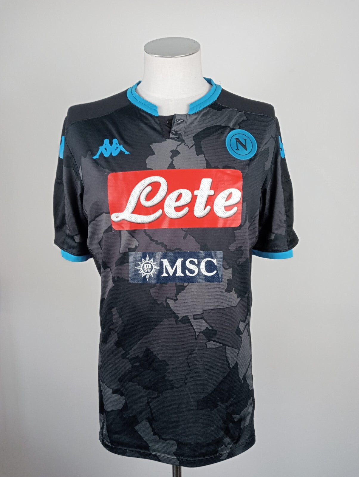 KAPPA NAPOLI MAGLIA CALCIO Tg XL UOMO MAN T-SHIRT SOCCER SPORT  JERSEY 19/20