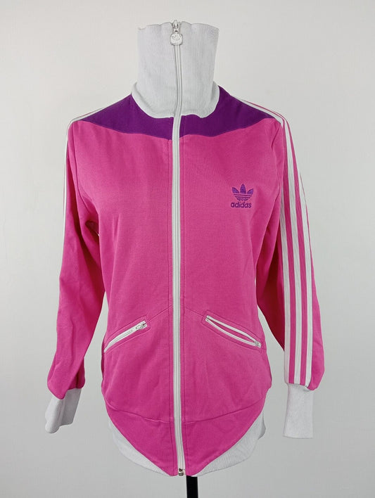 ADIDAS FELPA CON ZIP DONNA Tg 42 WOMAN CASUAL VINTAGE SPORT SWEATSHIRT ITALY