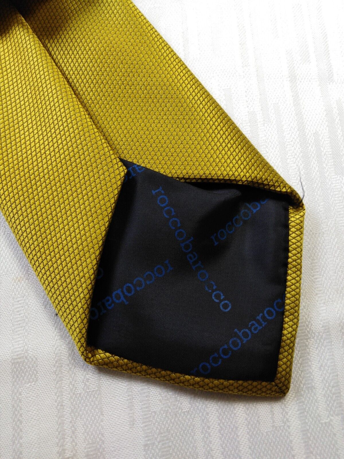 ROCCOBAROCCO 100% SETA SILK TIE CRAVATTA NECKTIE MADE ITALY VINTAGE CLASSIC