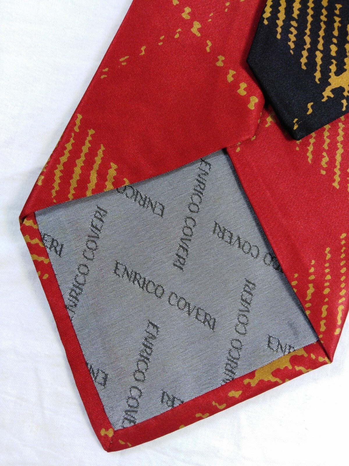 ENRICO COVERI 100%  SILK TIE SETA CRAVATTA NECKTIE MADE IN ITALY