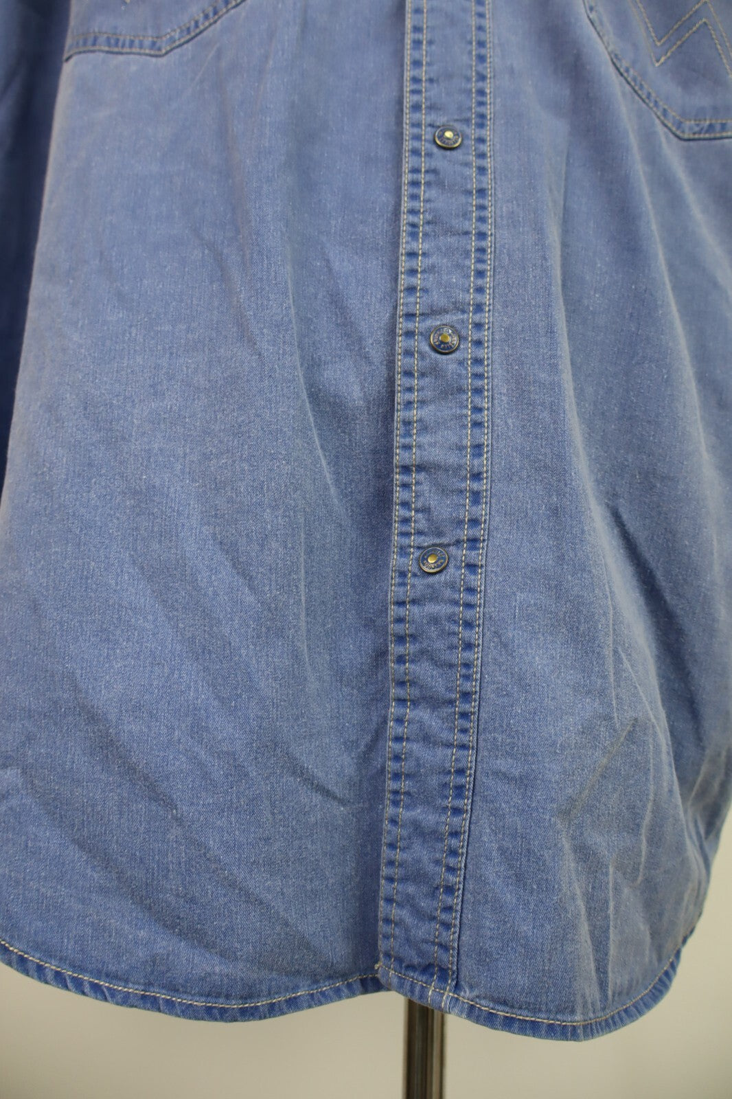 WRANGLER CAMICIA UOMO COTONE DENIM TG. L MAN CASUAL VINTAGE SHIRT ITALY