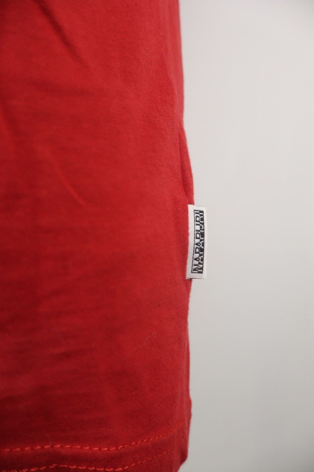 NAPAPIJRI MAGLIA COTONE UOMO TG. S MAN T- SHIRT CASUAL VINTAGE COTTON LOGO ROSSO