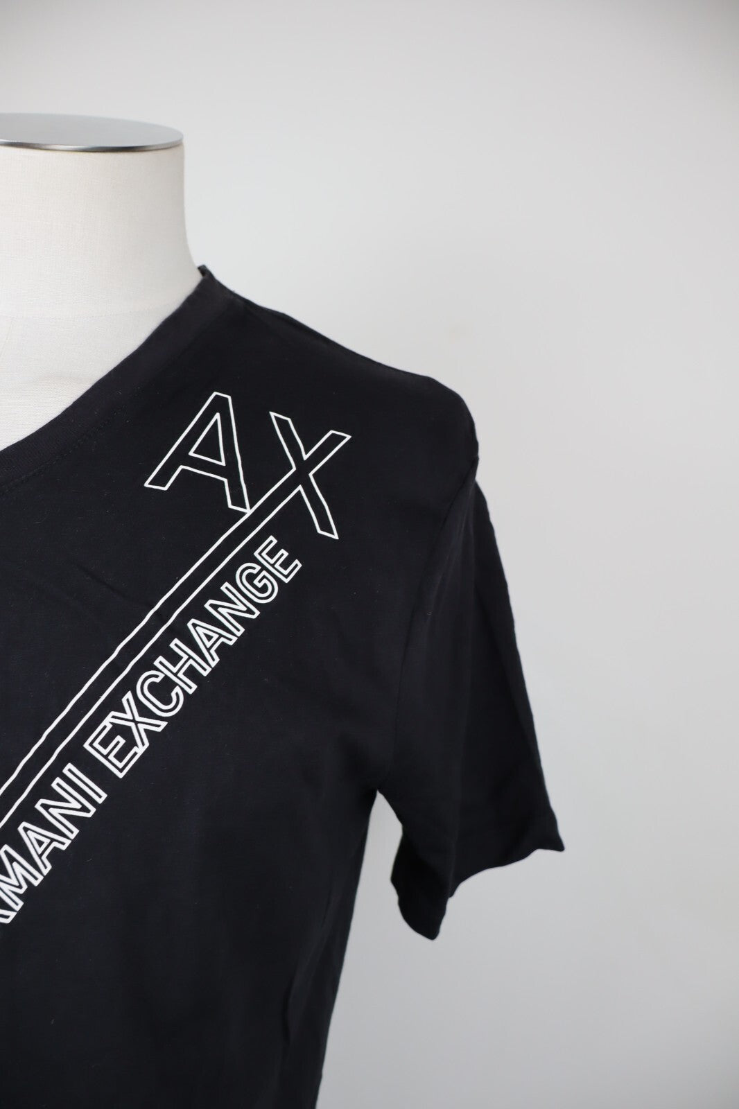 ARMANI EXCHANGE MAGLIA UOMO NERO COTONE TG M MAN COTTON T-SHIRT CASUAL VINTAGE