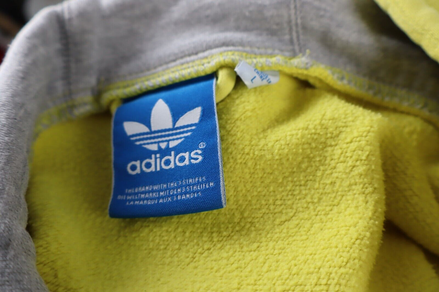 ADIDAS FELPA CAPPUCCIO MAGLIA UOMO Tg L SPORT MAN SWEATSHIRT VINTAGE COTONE
