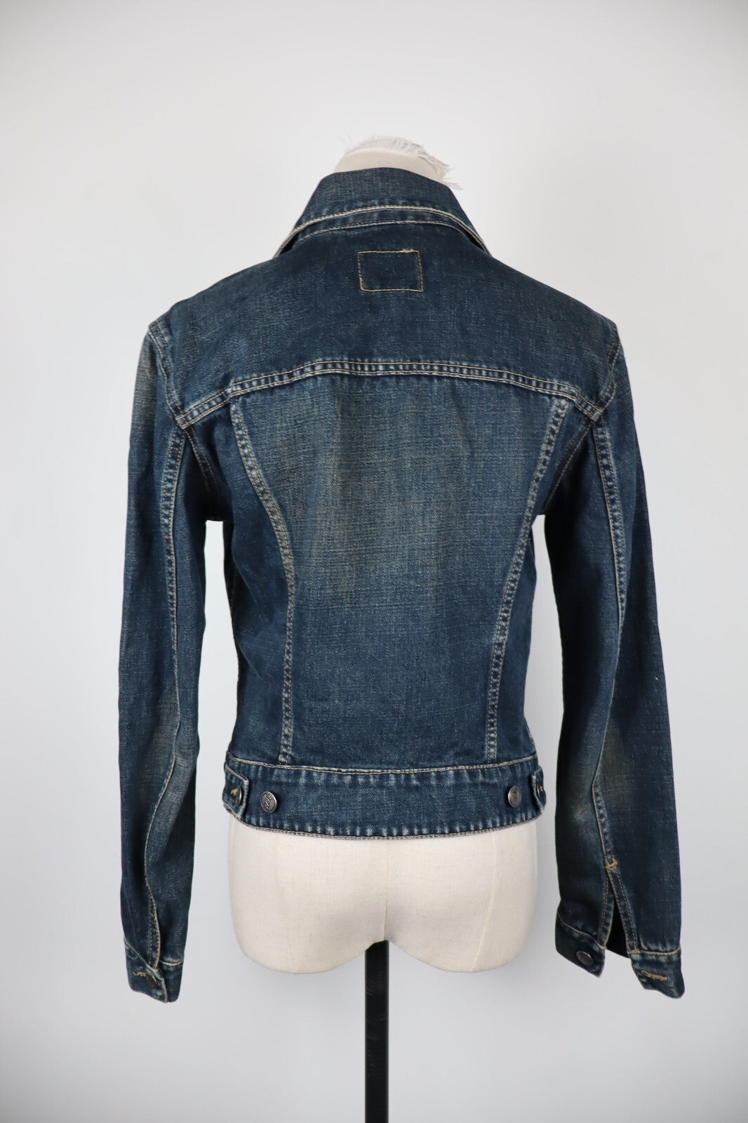 GAS JEANS GIUBBINO DONNA Tg. M WOMAN CASUAL JACKET COTONE COTTON DENIM VINTAGE