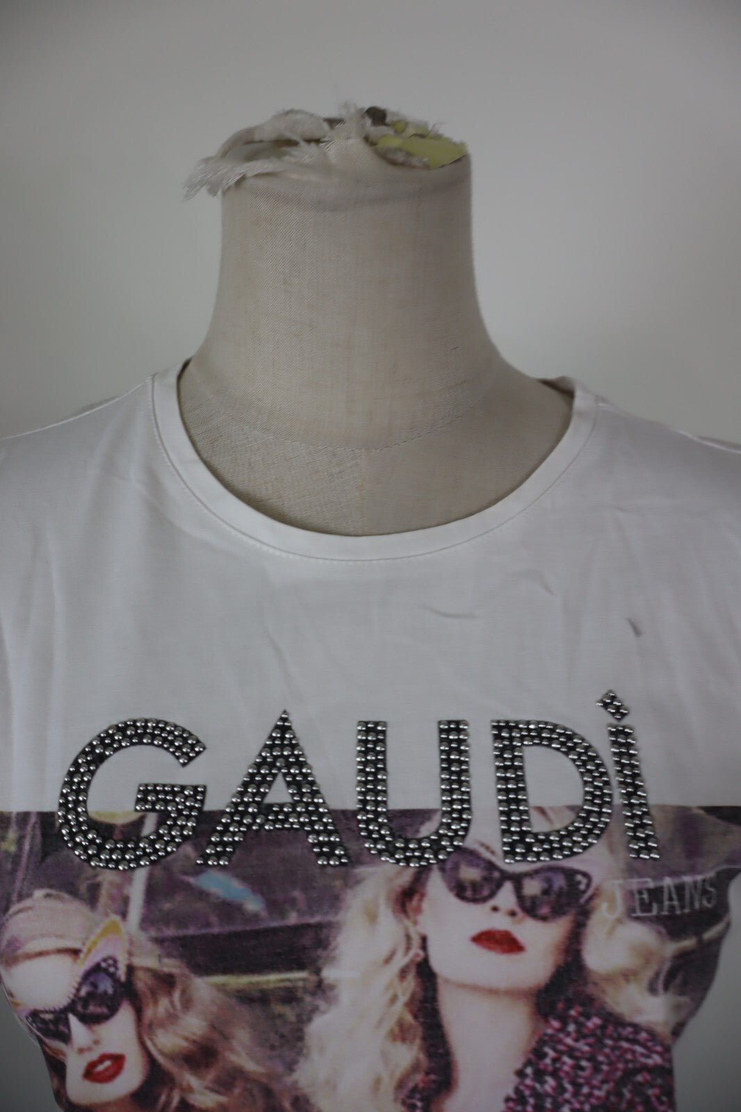 GAUDI MAGLIA DONNA TG. S WOMAN CASUAL VINTAGE T- SHIRT TOP COTONE