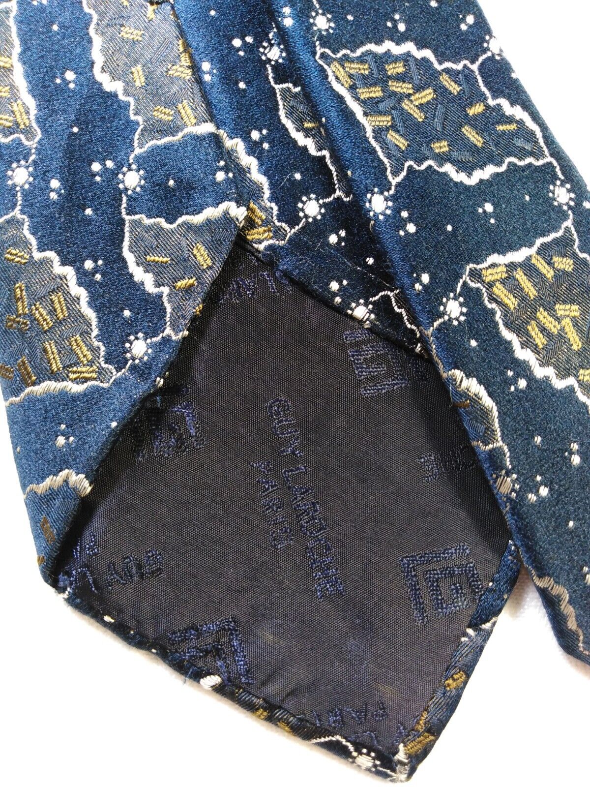 GUY LAROCHE 100% SETA SILK TIE CRAVATTA NECKTIE ITALY VINTAGE CLASSIC