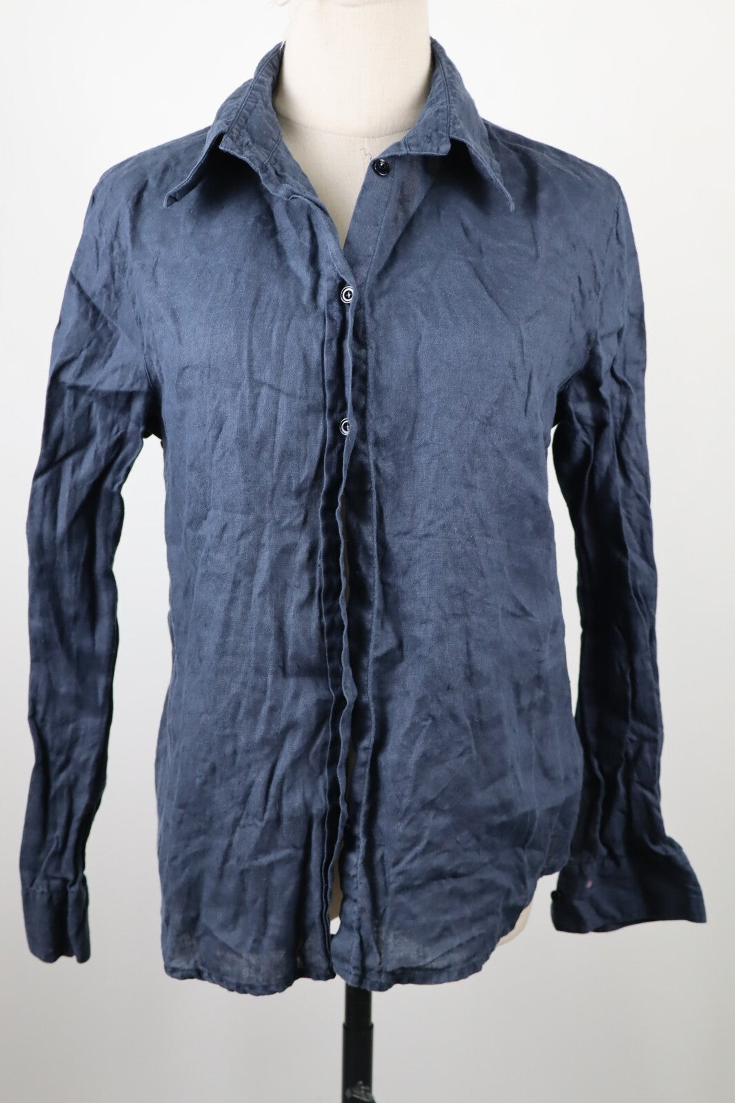 ARMANI JEANS CAMICIA DONNA TG. 46 WOMAN SHIRT CASUAL VINTAGE ITALY LINO LINEN
