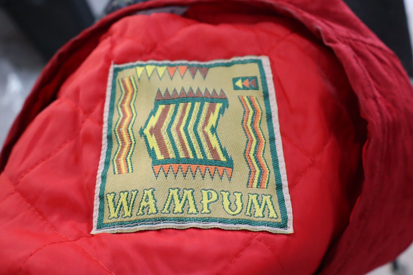 WAMPUM GIUBBINO SMANICATO GILET LANA WOOL UOMO TG S MAN CASUAL VINTAGE JACKET