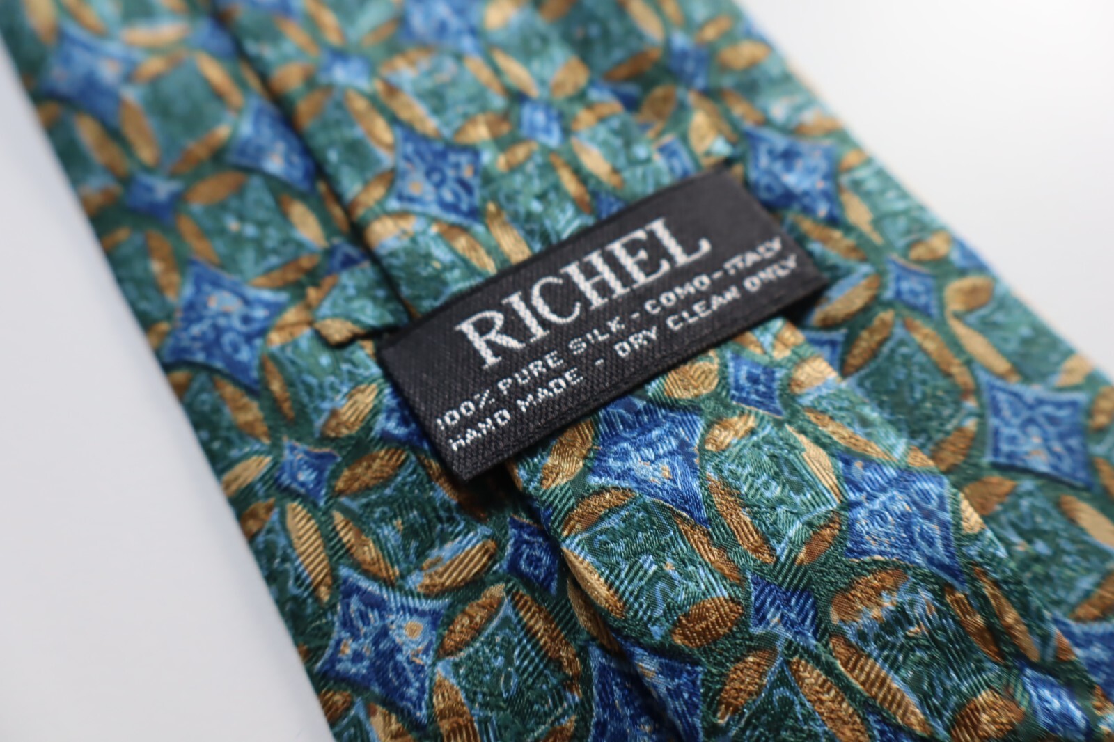 RICHEL 100% SILK TIE SETA CRAVATTA NECKTIE MADE IN ITALY CLASSIC