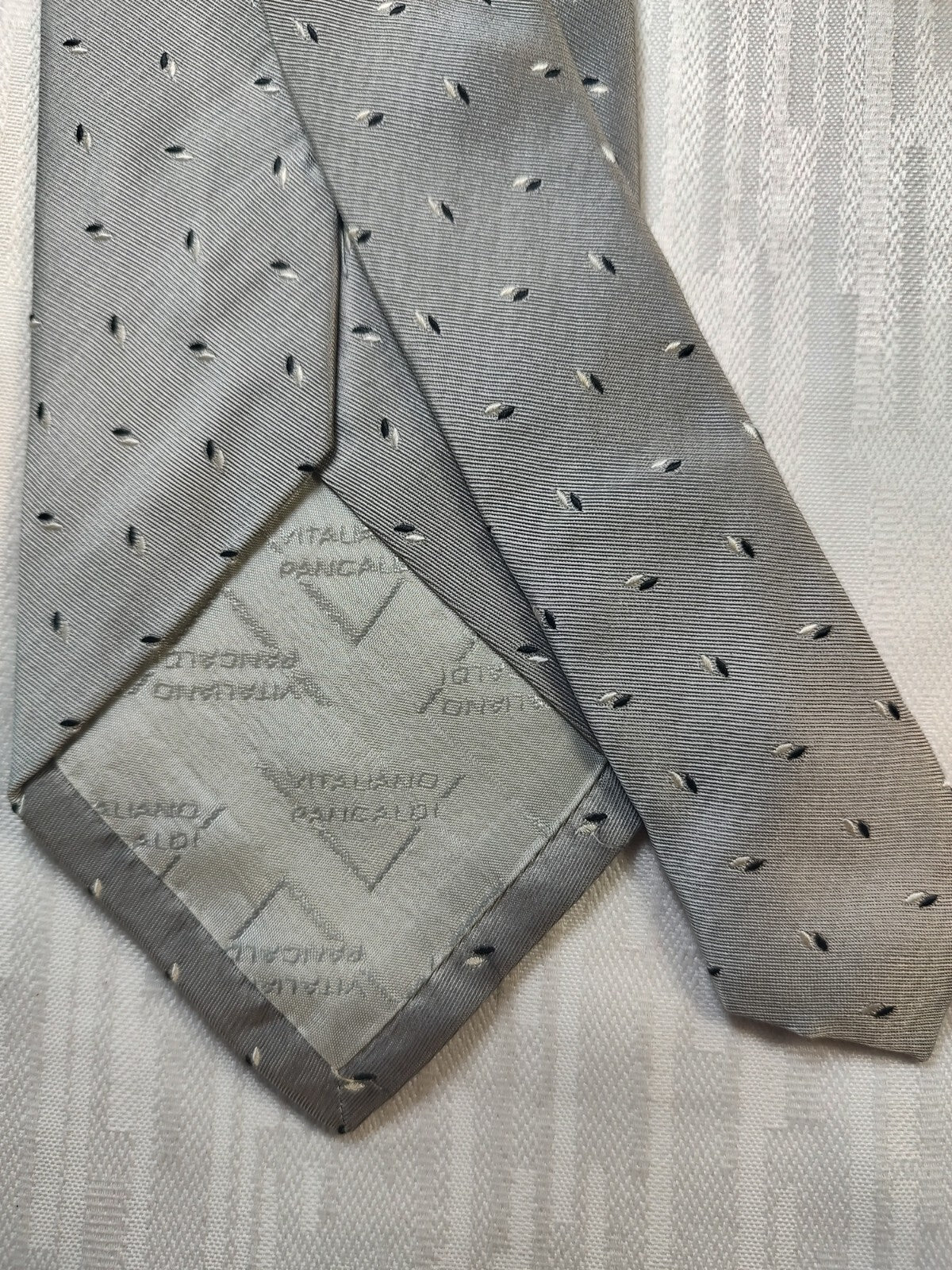 VITALINO PANCALDI 100% SILK TIE SETA CRAVATTA NECKTIE MADE IN ITALY CLASSIC
