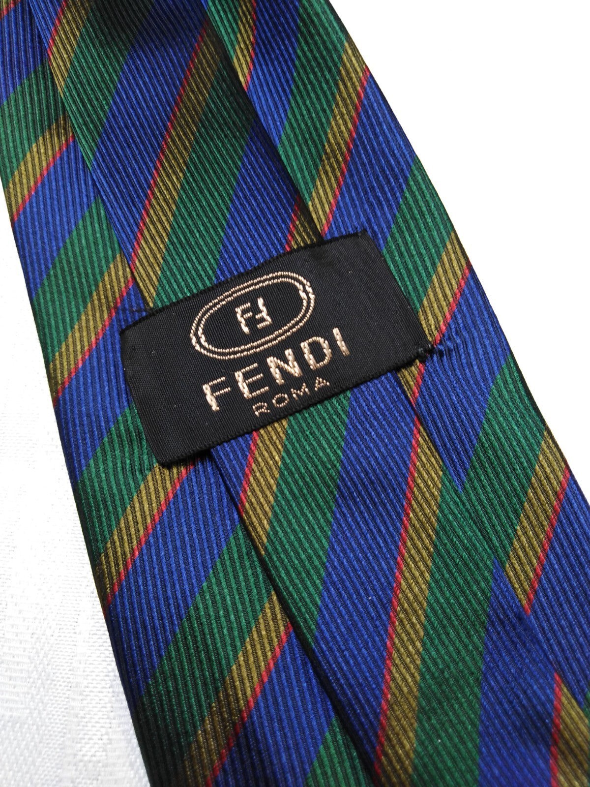 FENDI ROMA 100% SILK TIE SETA CRAVATTA NECKTIE MADE IN ITALY CLASSIC