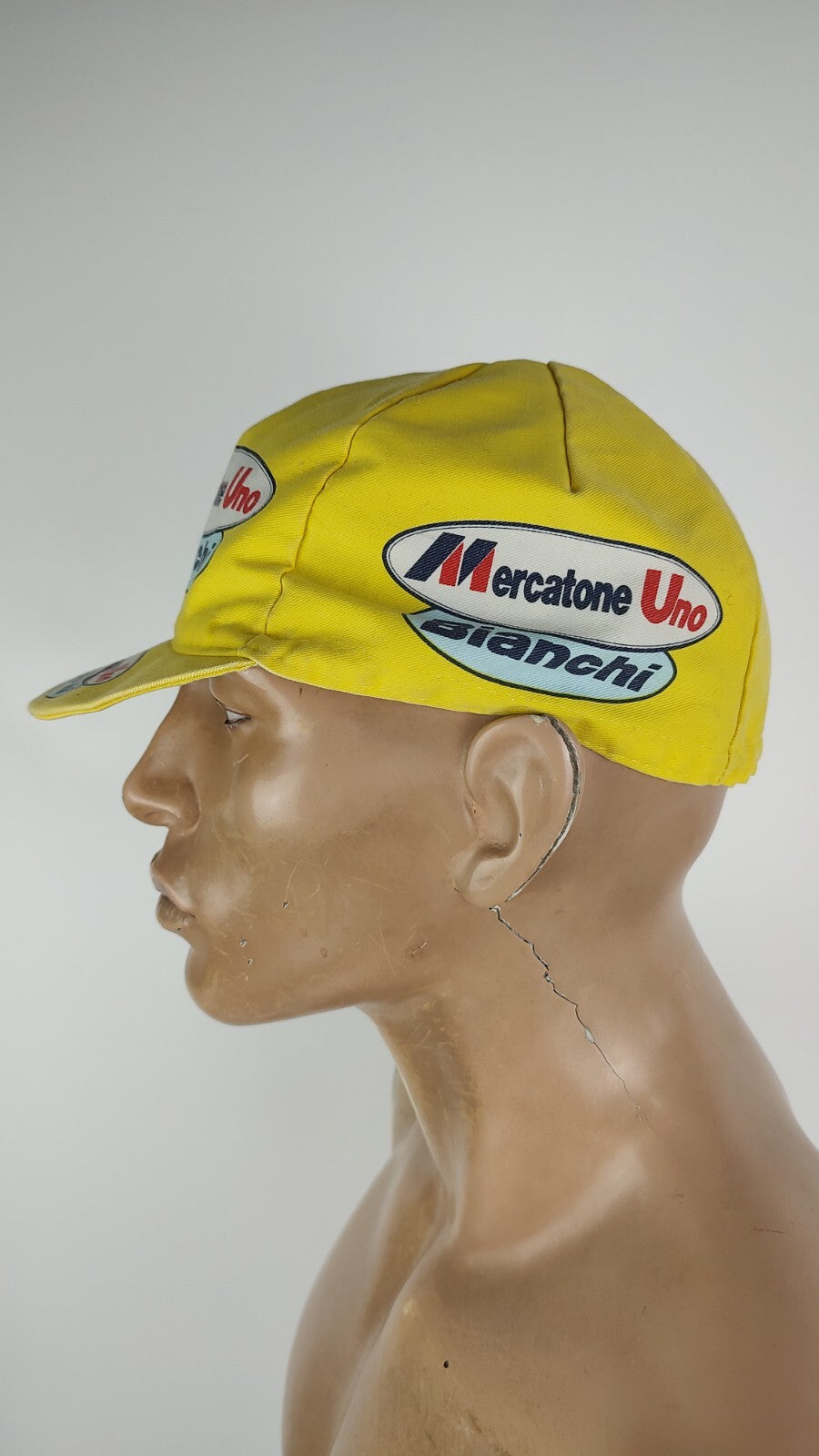 SMS SANTINI MERCATONE CAPPELLO CICLISMO ELASTICO UOMO MAN HAT CAP VINTAGE