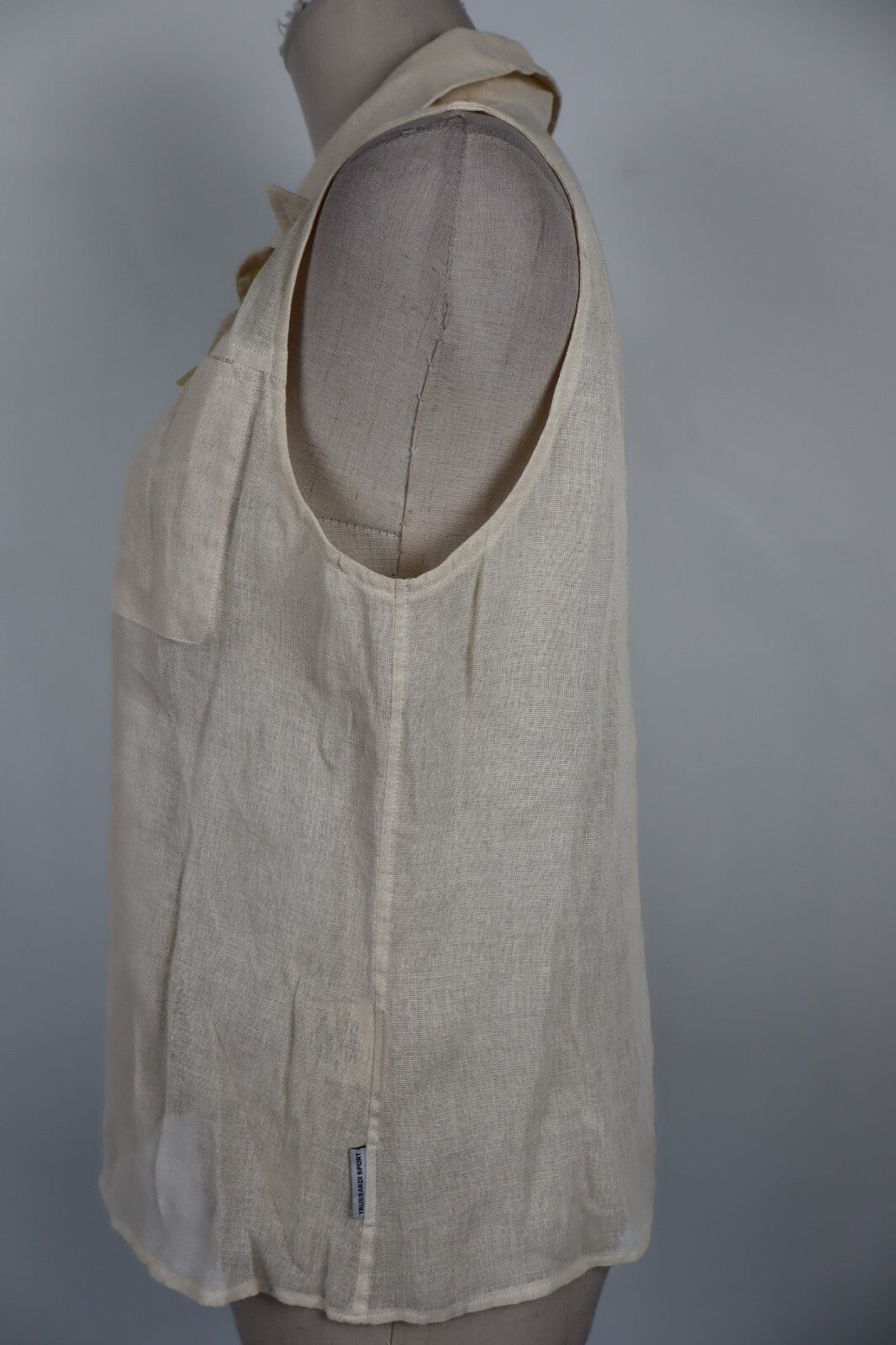 TRUSSARDI SPORT CAMICIA SMANICATA DONNA TG. S WOMAN SHIRT CASUAL VINTAGE COTONE