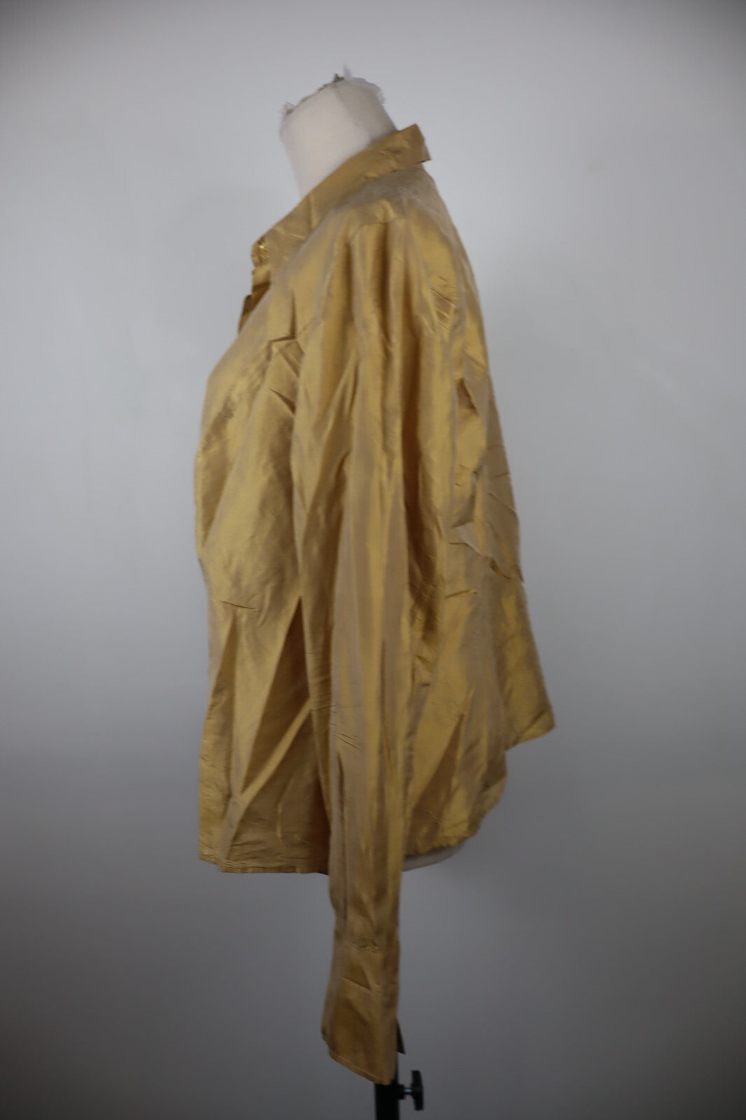 MARINA RINALDI BASIC CAMICIA DONNA TG. 21 WOMAN SHIRT CASUAL VINTAGE GOLD ORO