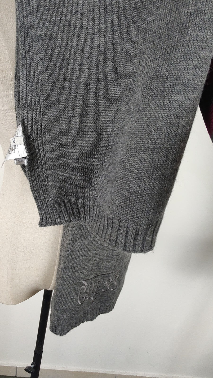 GUESS SCIARPA LANA UOMO DONNA WOMAN MAN VINTAGE CASUAL SCARF