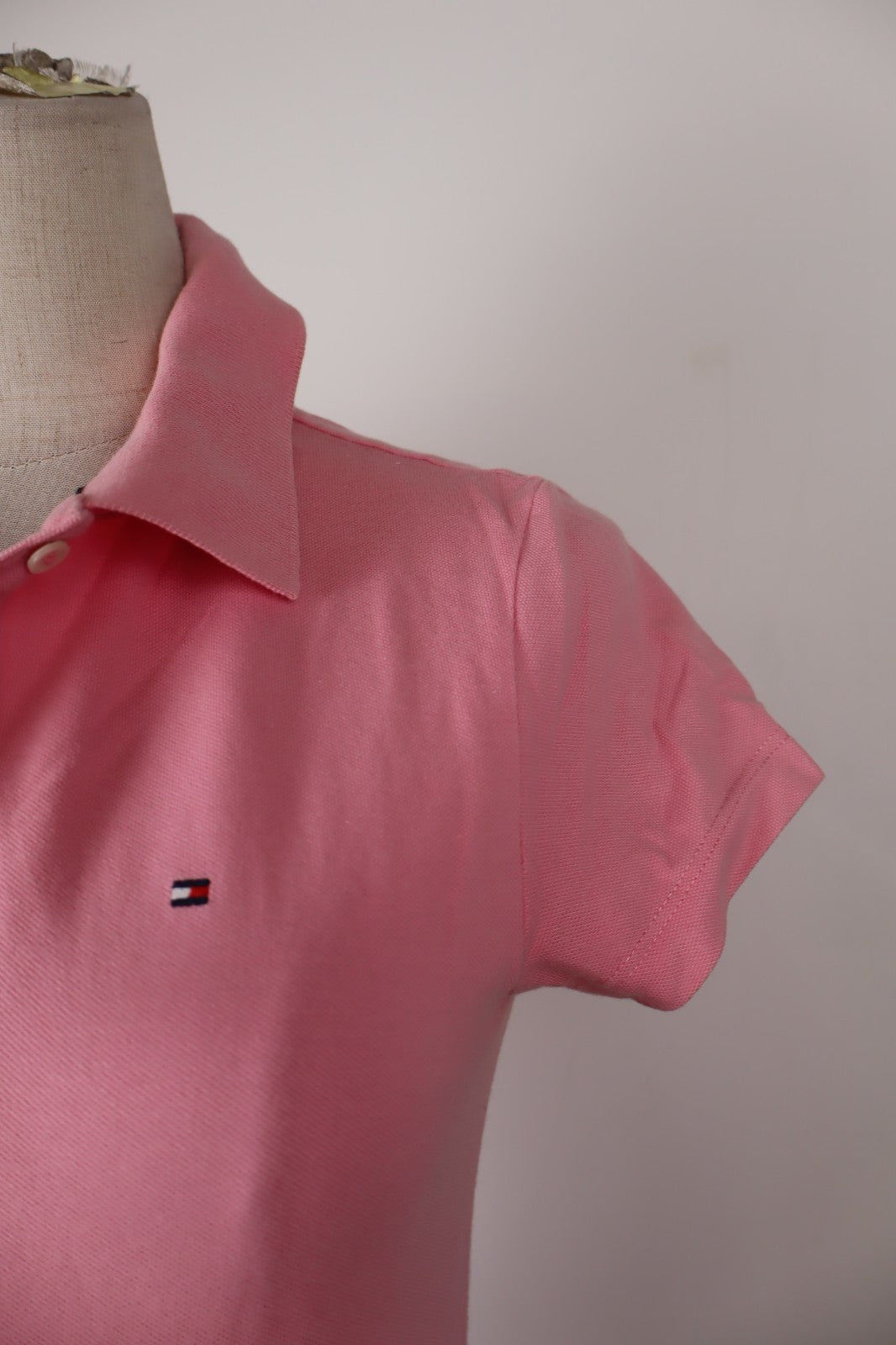 TOMMY HILFIGER POLO MAGLIA DONNA TG XS SLIM WOMAN SHIRT CASUAL VINTAGE LOGO