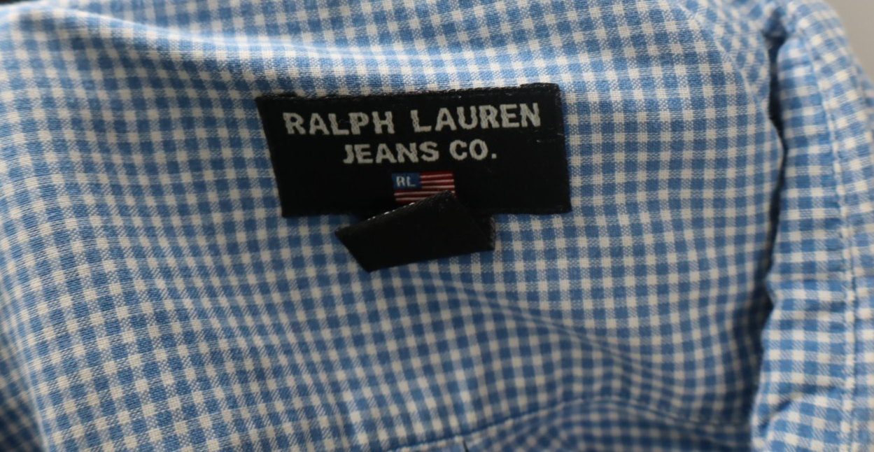 RALPH LAUREN CAMICIA UOMO COTONE TG XL MAN CASUAL VINTAGE COTTON SHIRT LOGO