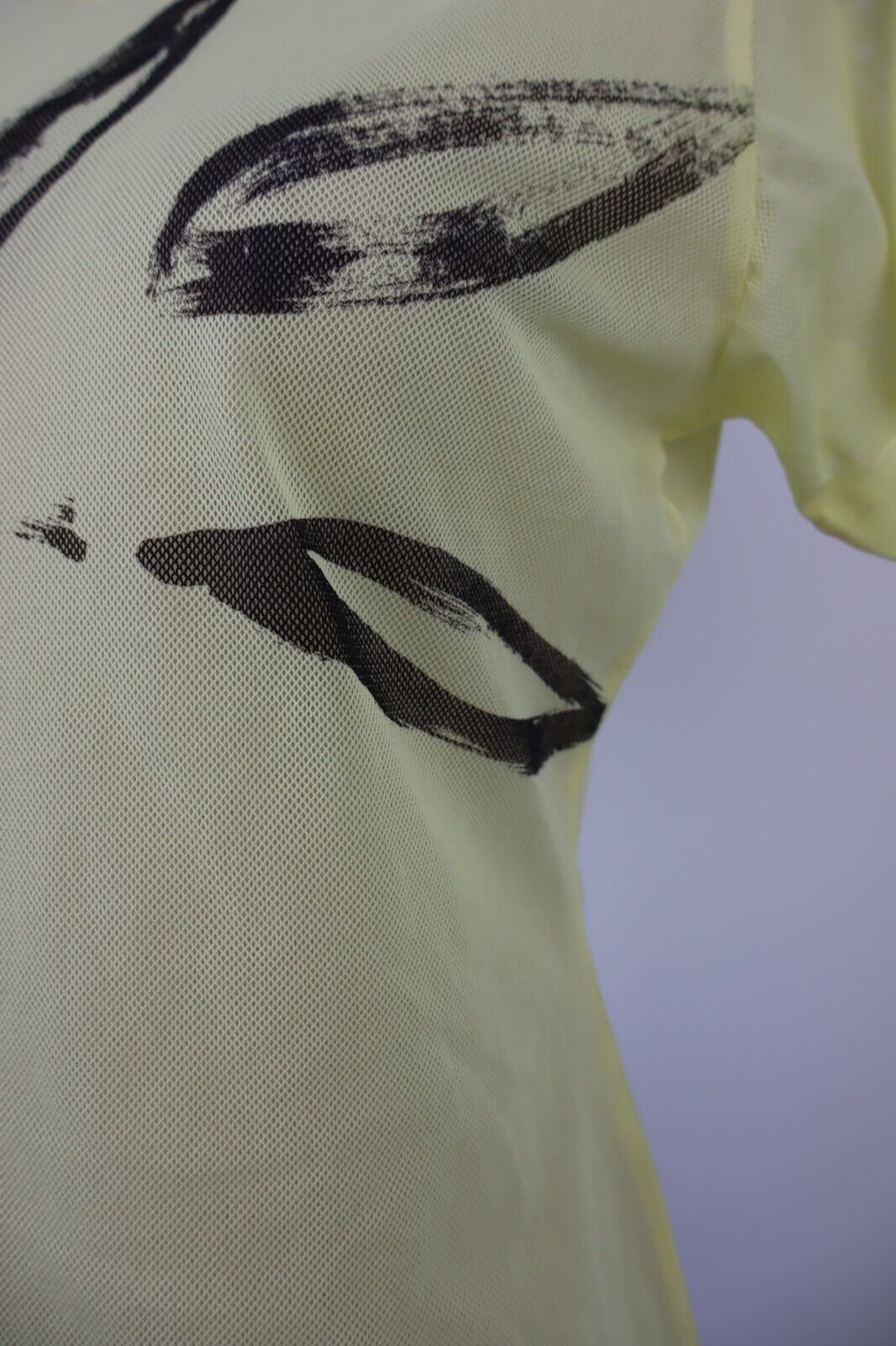 MAGLIA CROP TOP DONNA M WOMAN T-SHIRT GRUNGE A RETE CHIC VINTAGE Y2K 2000'S