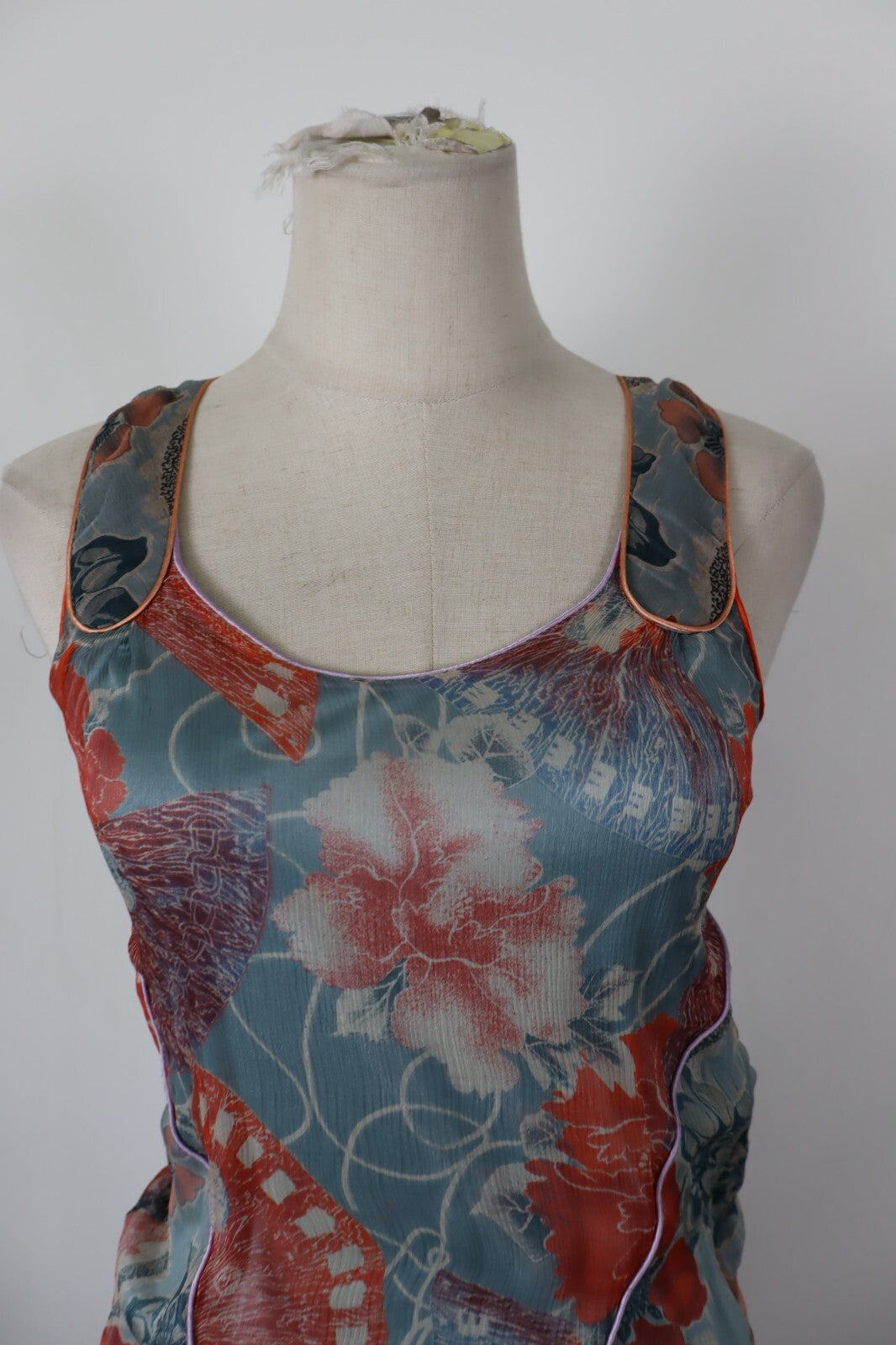 DIESEL VESTITO DONNA TG. S  WOMAN CASUAL VINTAGE DRESS SETA