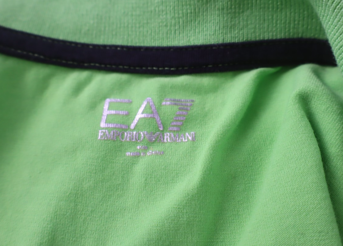 EA7 EMPORIO ARMANI MAGLIA POLO UOMO TG L MAN T-SHIRT VINTAGE CASUAL COTONE LOGO