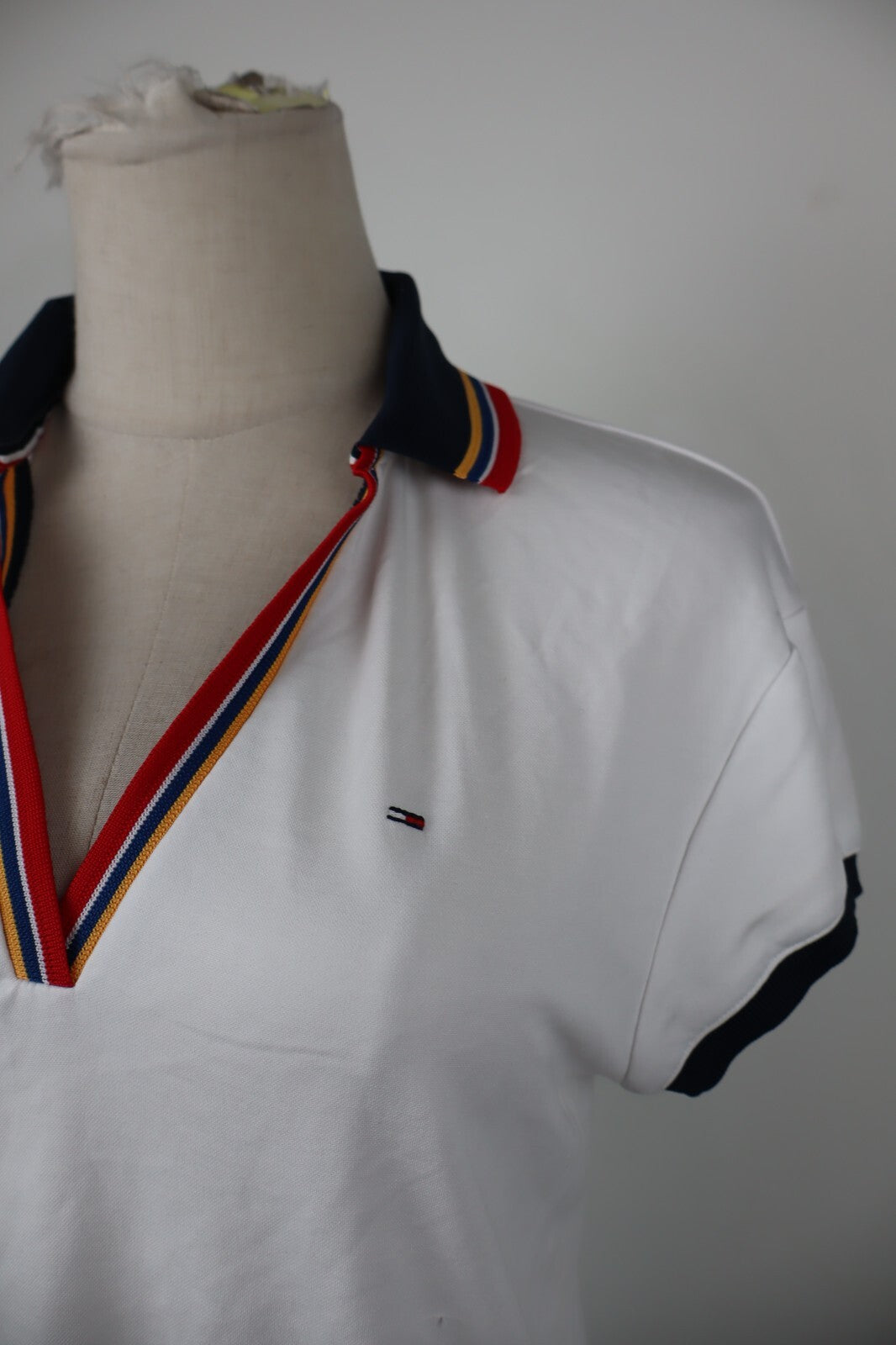 TOMMY HILFIGER DENIM POLO MAGLIA DONNA COTONE TG. S WOMAN SHIRT CASUAL VINTAGE