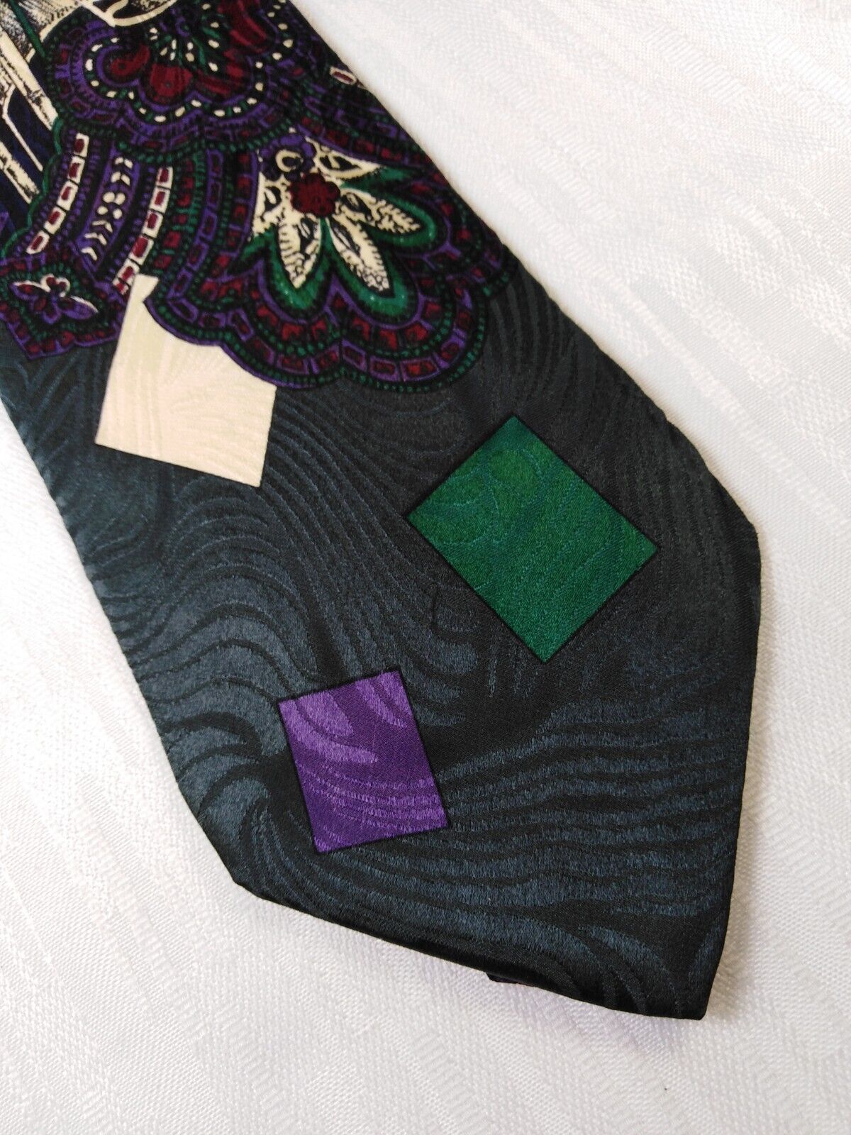 LUCIANO SPORANI 100% SETA SILK TIE CRAVATTA NECKTIE ITALY VINTAGE CLASSIC