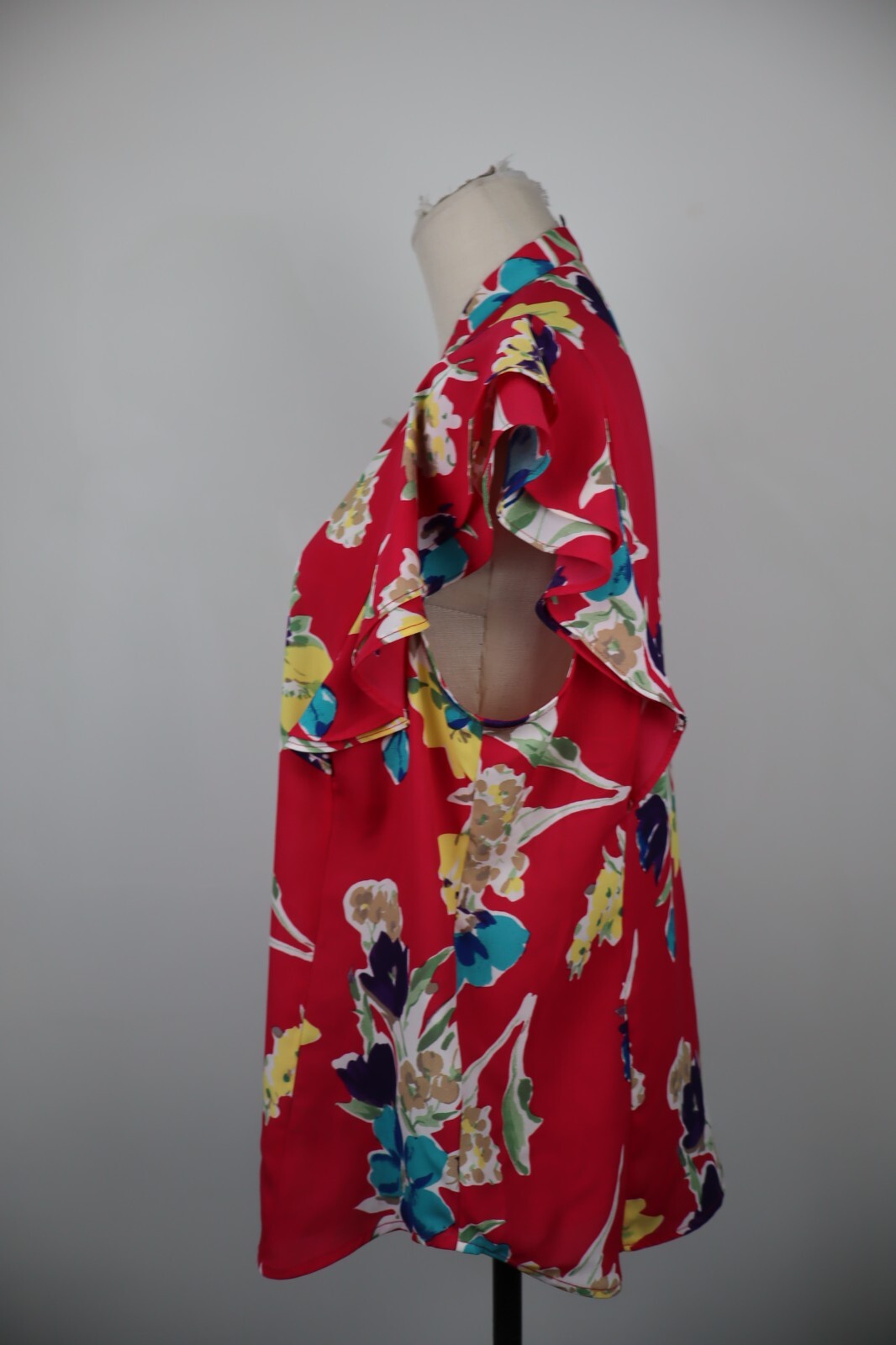 RALPH LAUREN MAGLIA DONNA TG. L WOMAN CASUAL T-SHIRT VINTAGE FLOREALE NYLON