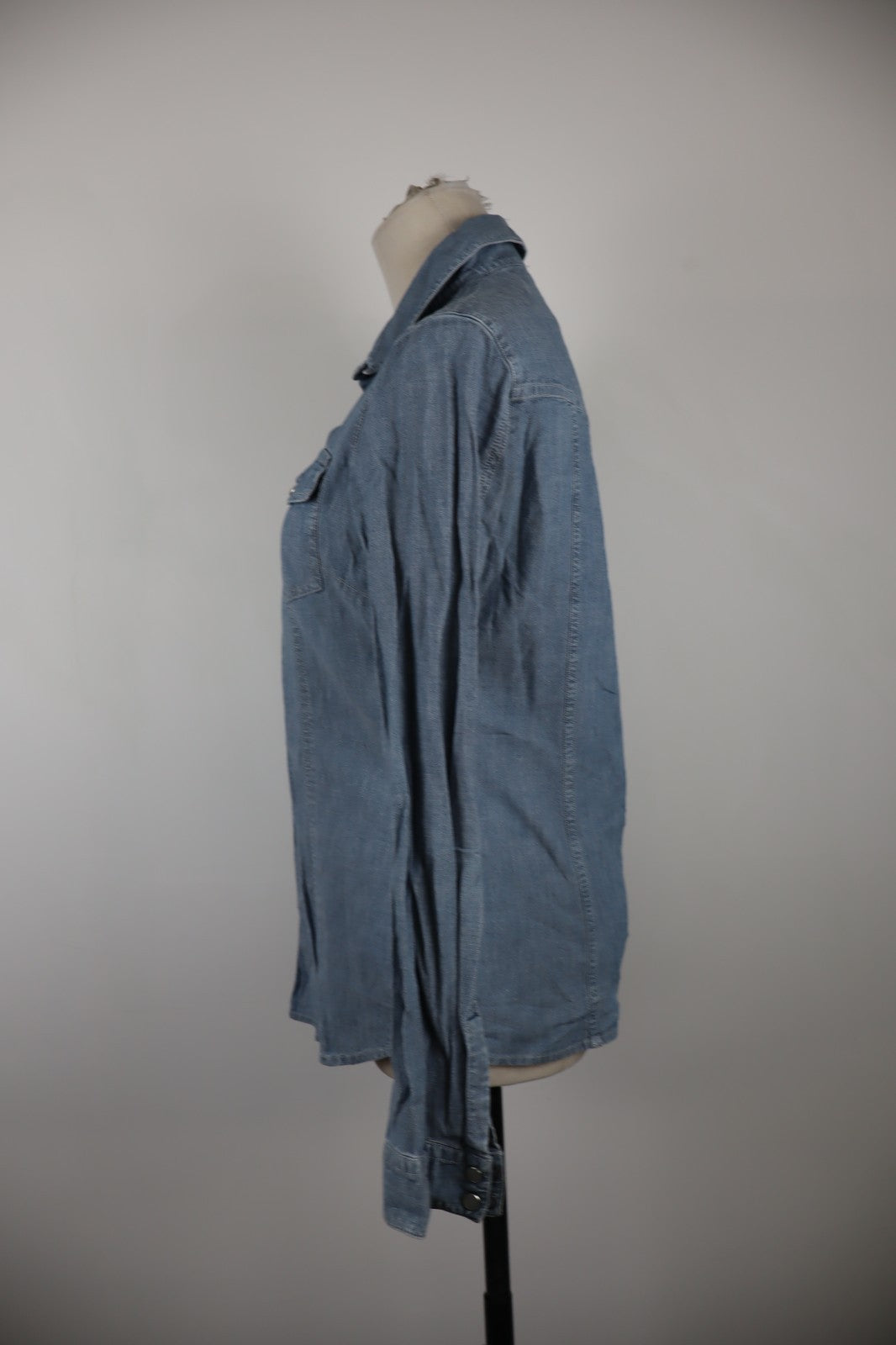 AJ ARMANI JEANS CAMICIA DONNA TG. 42 WOMAN SHIRT CASUAL VINTAGE DENIM COTONE