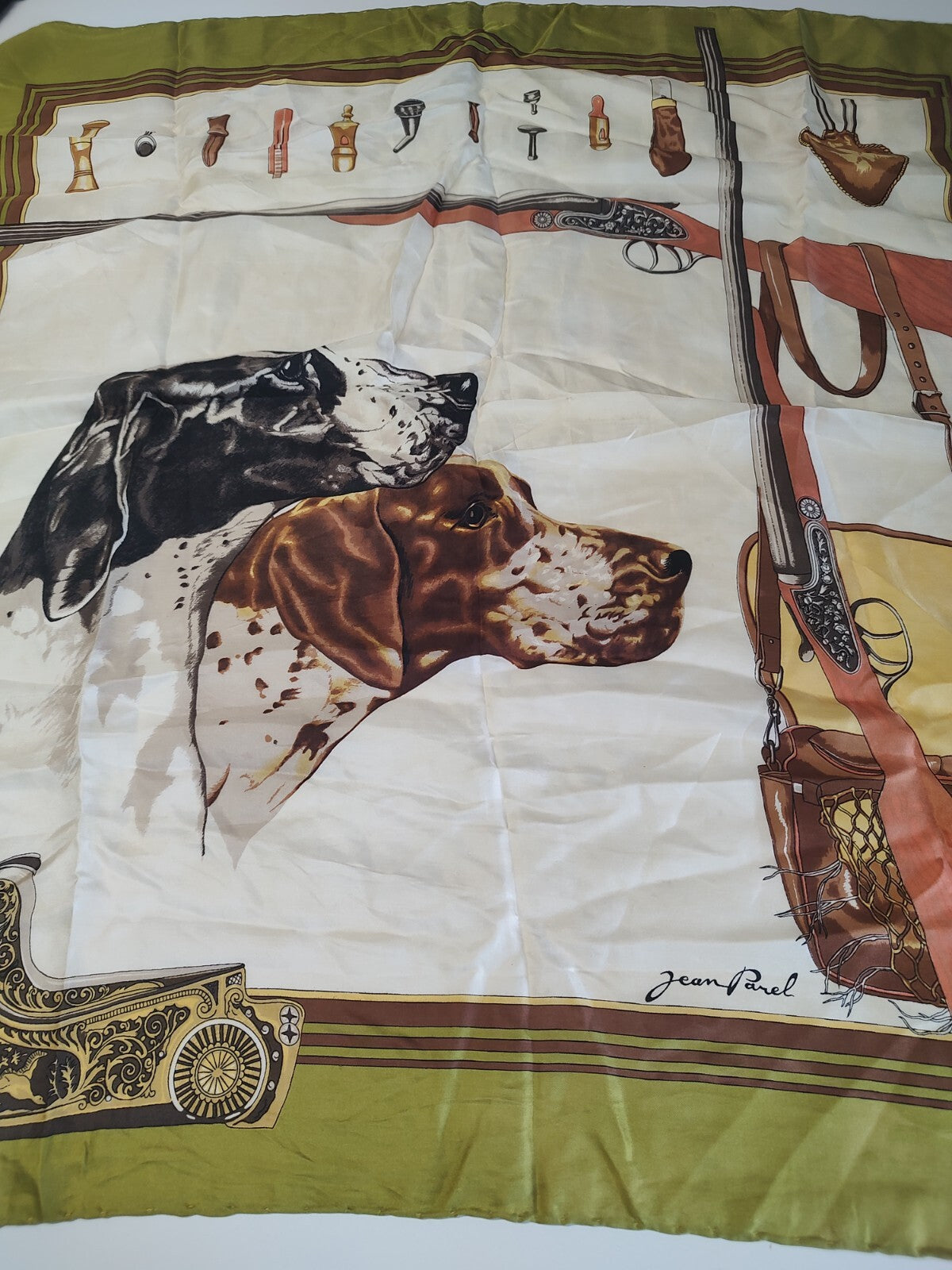 JEAN PAREL FOULARD 100% SILK SETA SCARVES SCARF SQUARE MADE ITALY