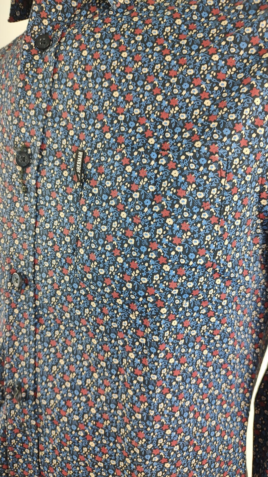 BEN SHERMAN CAMICIA UOMO COTONE TG. S MAN CASUAL VINTAGE SHIRT