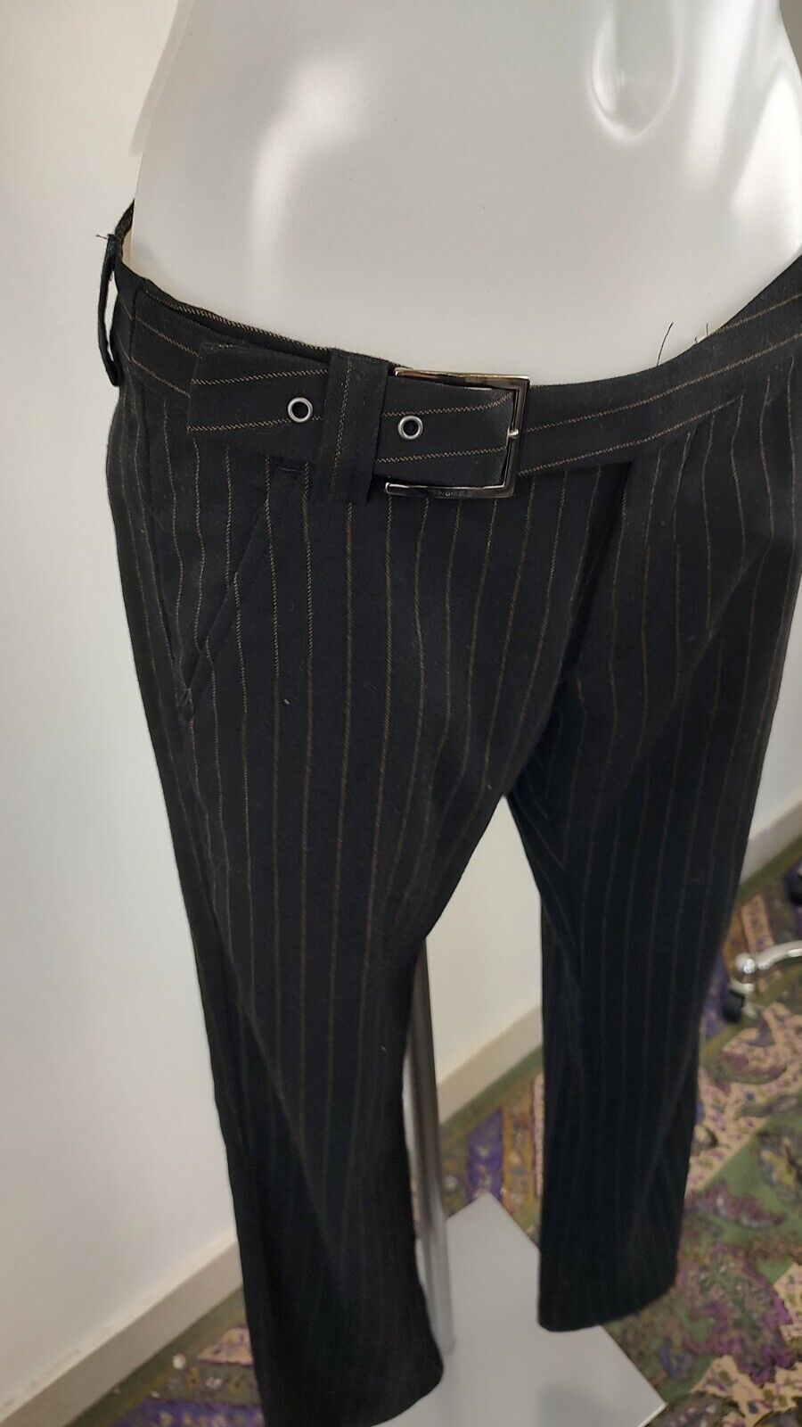 ENERGIE GOLD PANTALONE CASUAL DONNA TG. 31 WOMAN VINTAGE PANTS CINTURA