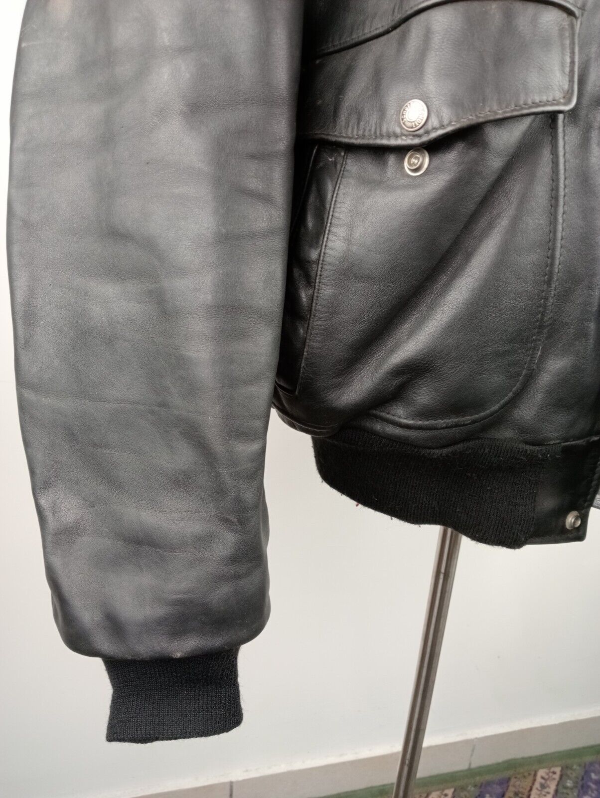 SCHOTT GIUBBINO PELLE LEATHER UOMO Tg 50 MAN CASUAL VINTAGE JACKET