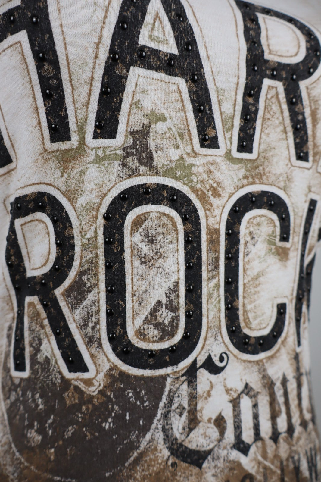 HARD ROCK MAGLIA DONNA TG. S WOMAN CASUAL VINTAGE T-SHIRT TOP COTONE LOGO