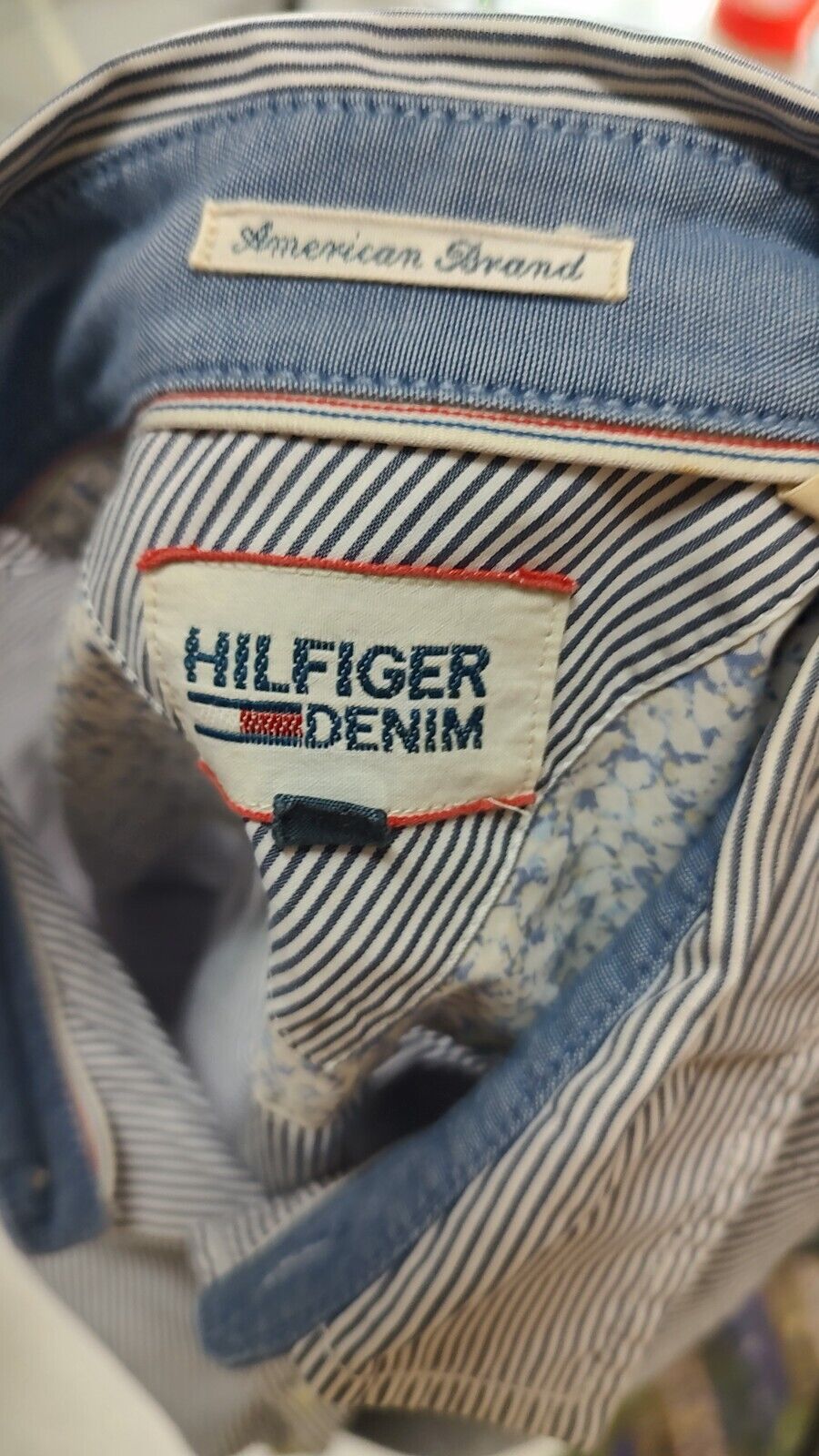 TOMMY HILFIGER CAMICIA UOMO TG. M MAN CASUAL VINTAGE SHIRT COTONE