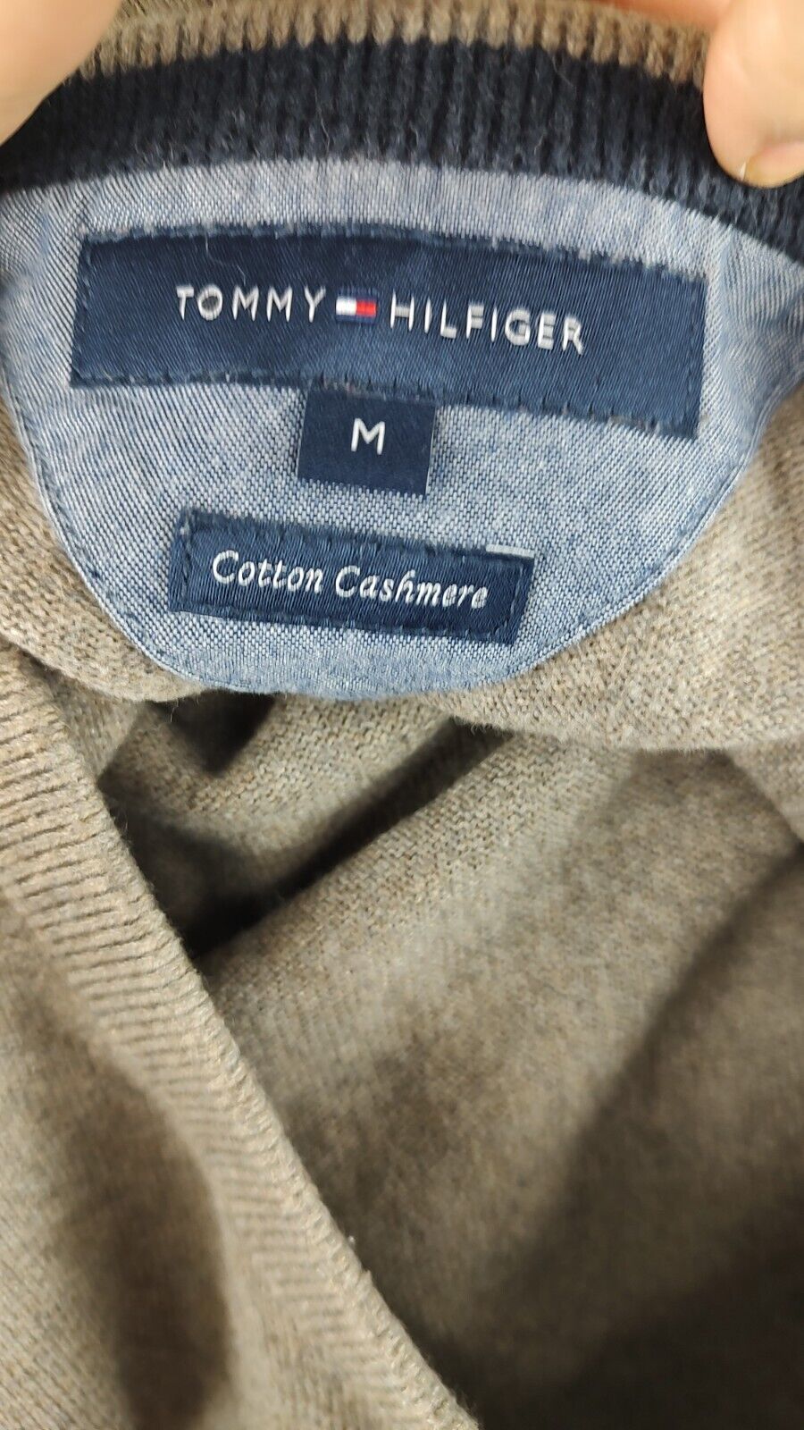 TOMMY HILFIGER  MAGLIONE COTONE CASHMERE VINTAGE UOMO Tg. M MAN SWEATER CASUAL
