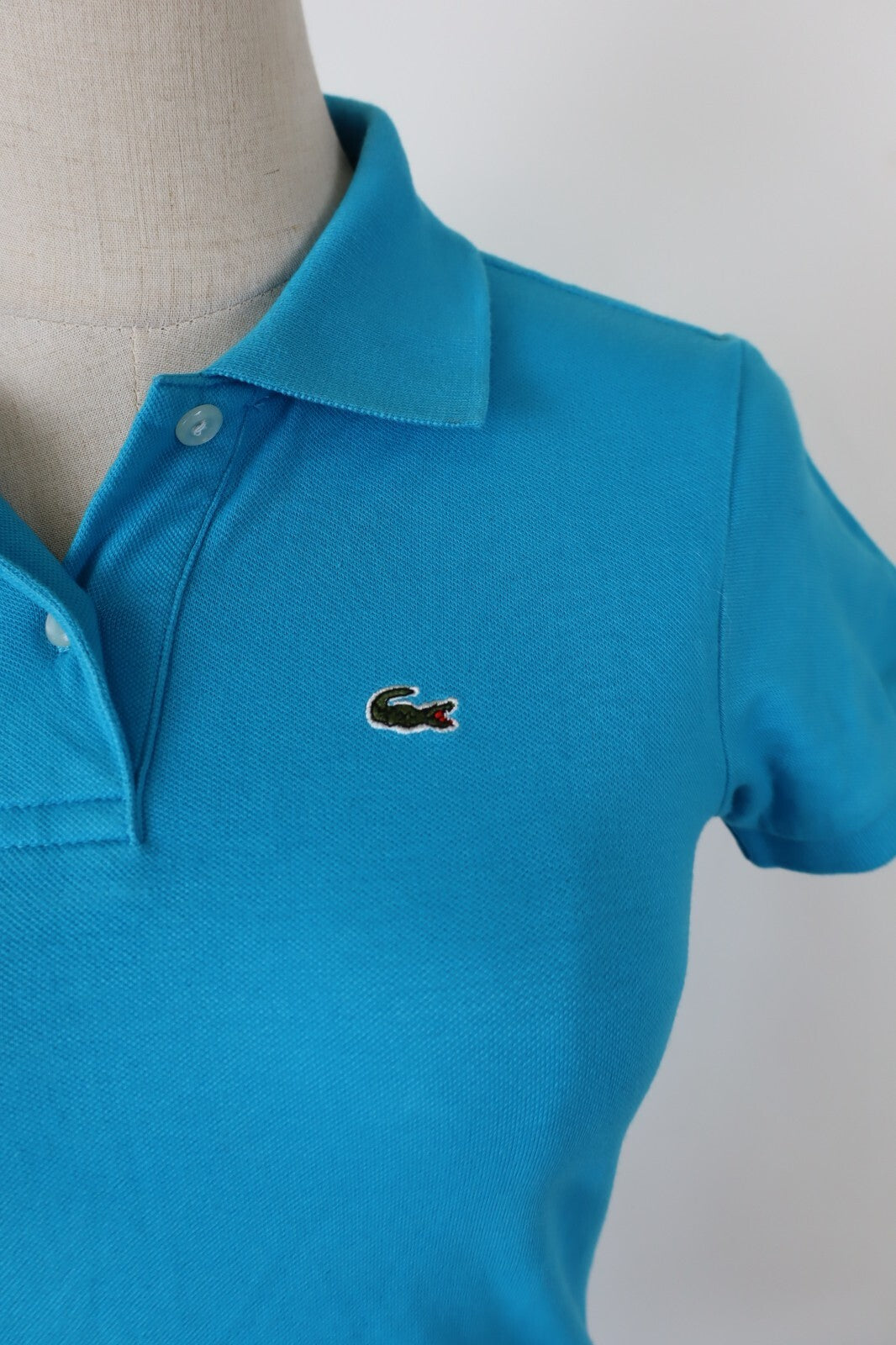 LACOSTE POLO MAGLIA DONNA COTONE TG. 34 WOMAN COTTON SHIRT CASUAL VINTAGE