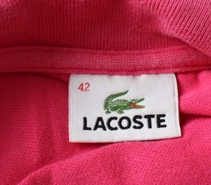 LACOSTE POLO MAGLIA DONNA COTONE TG. 42 WOMAN SHIRT CASUAL VINTAGE COTTON LOGO