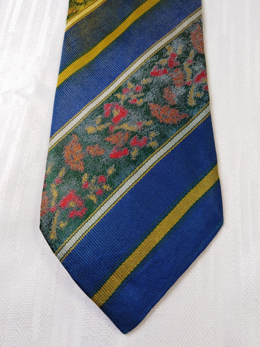 ROCCOBAROCCO 100% SETA SILK TIE CRAVATTA NECKTIE ITALY VINTAGE CLASSIC