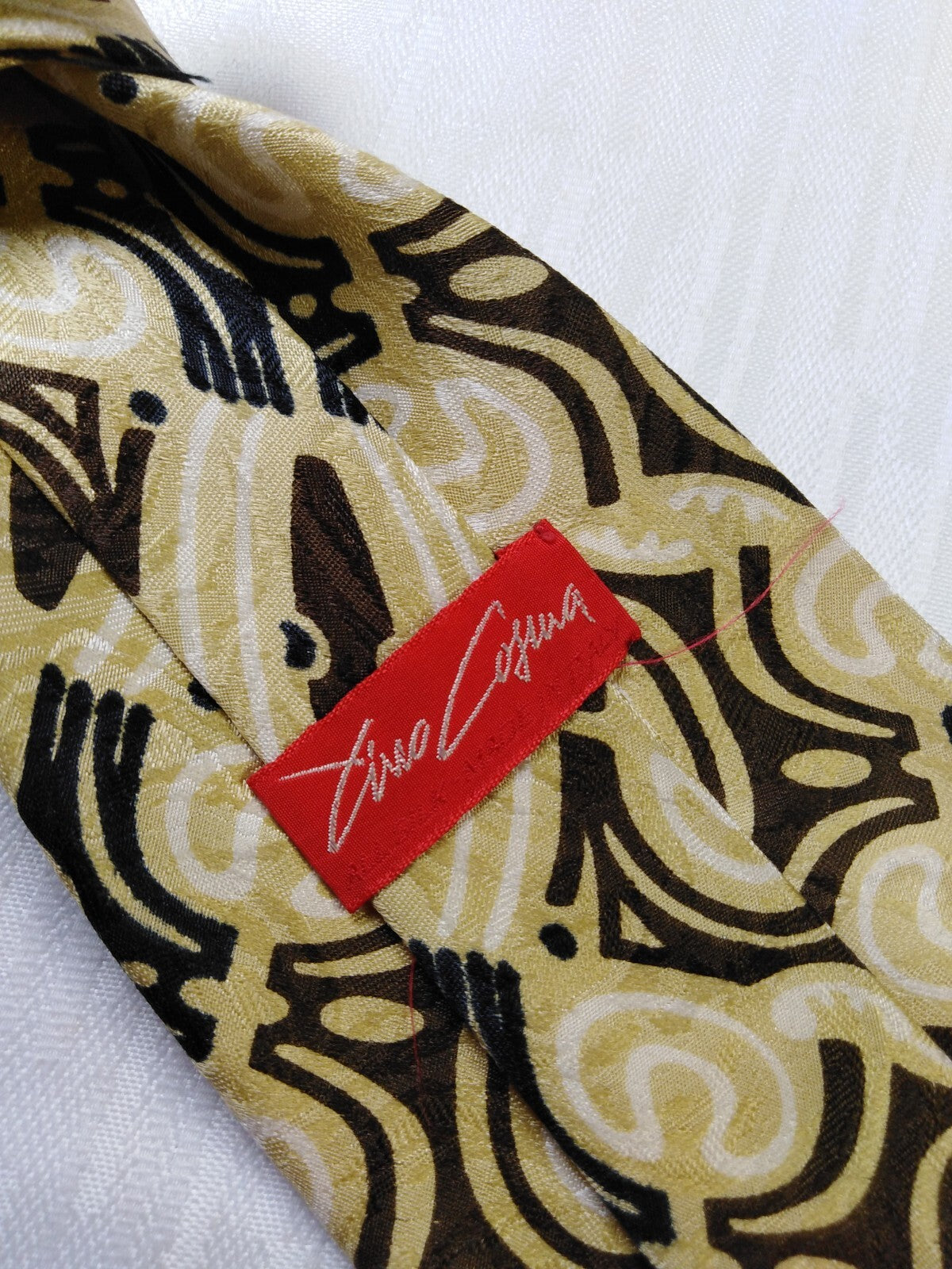 TINO COSMA 100% SETA SILK TIE CRAVATTA NECKTIE ITALY VINTAGE CLASSIC