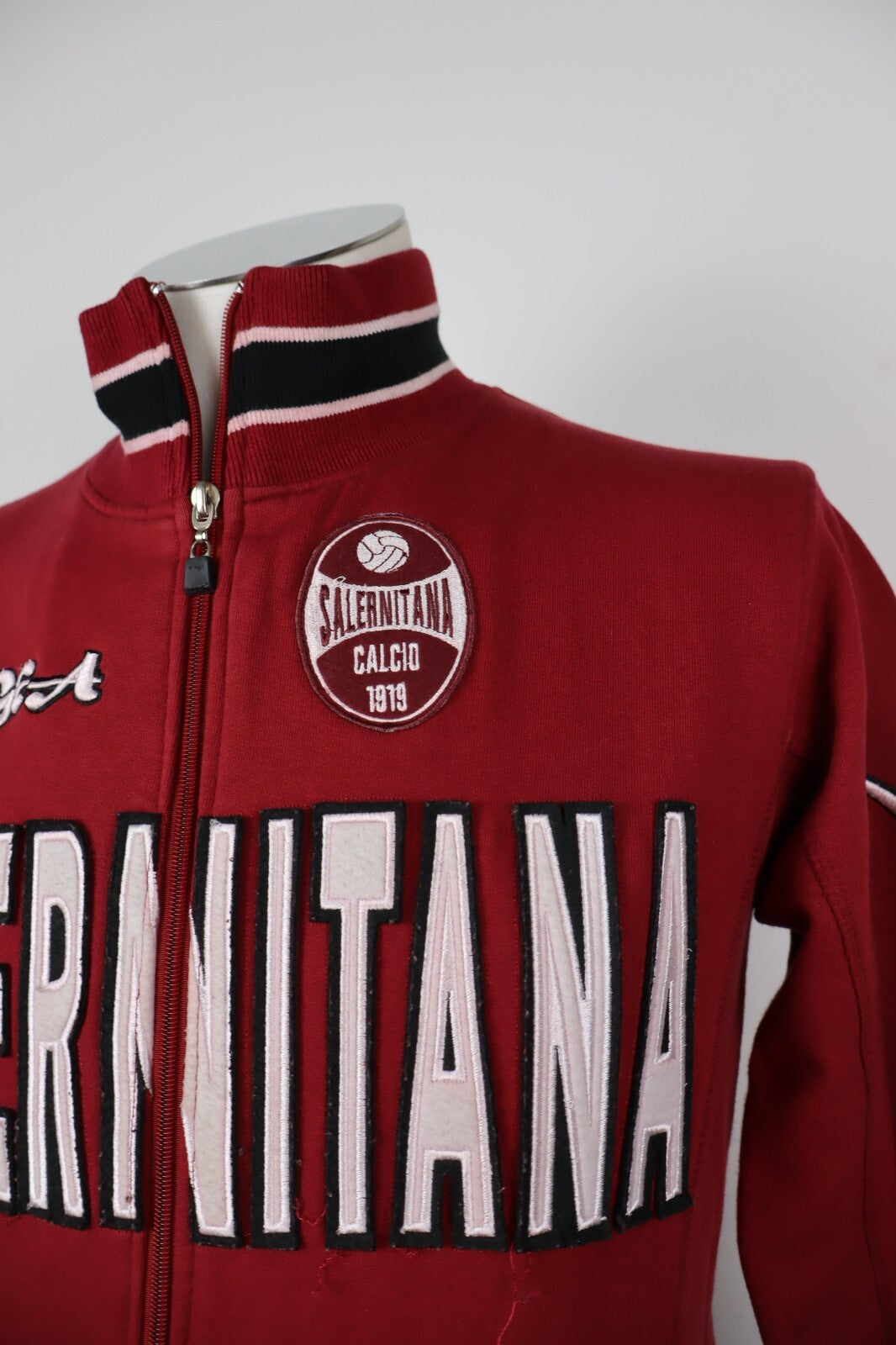 LEGEA SALERNITANA FELPA CON ZIP GIACCA SPORT CALCIO  UOMO Tg 2XS  MAN JACKET